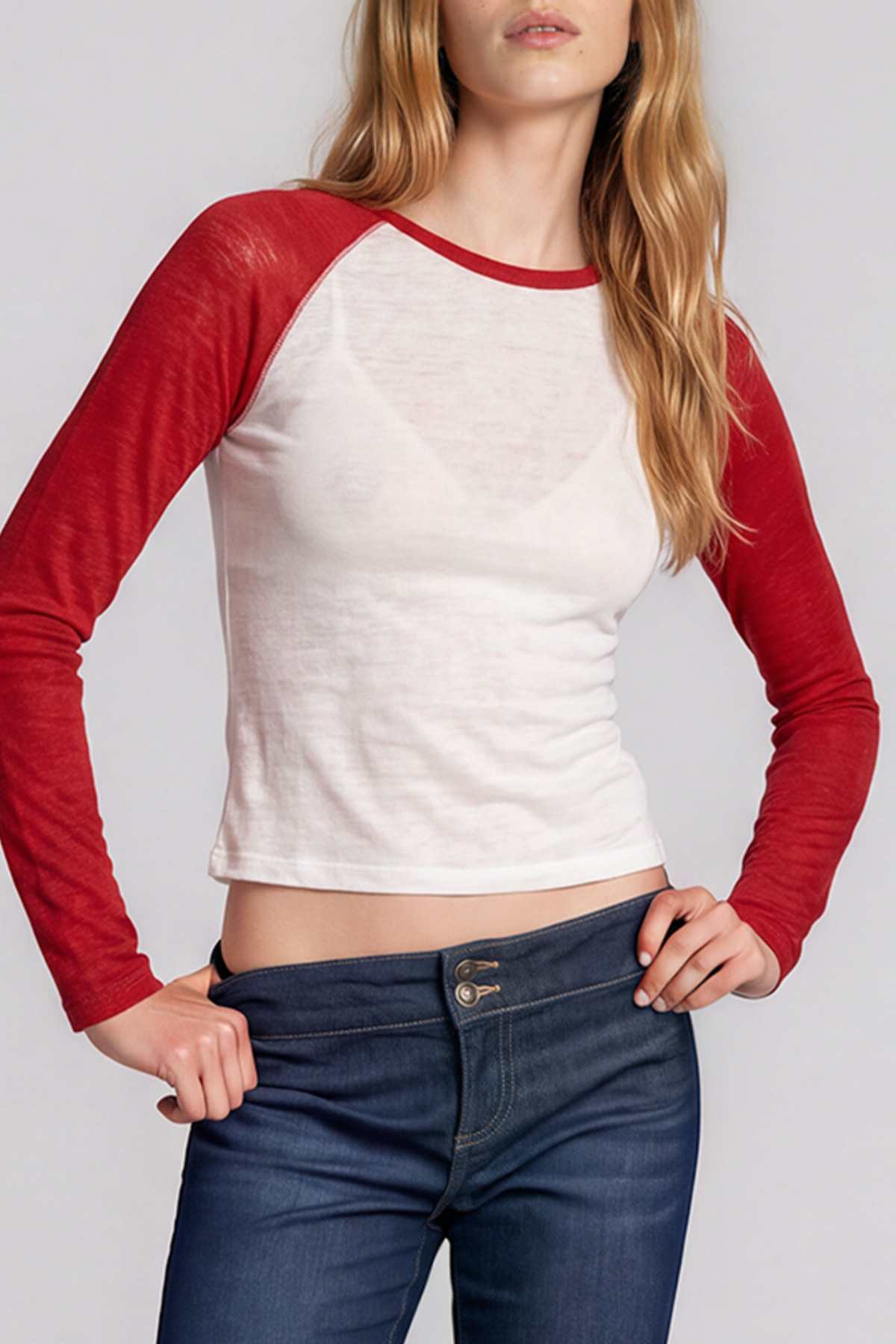 Kylie Long Sleeve Colorblock Top