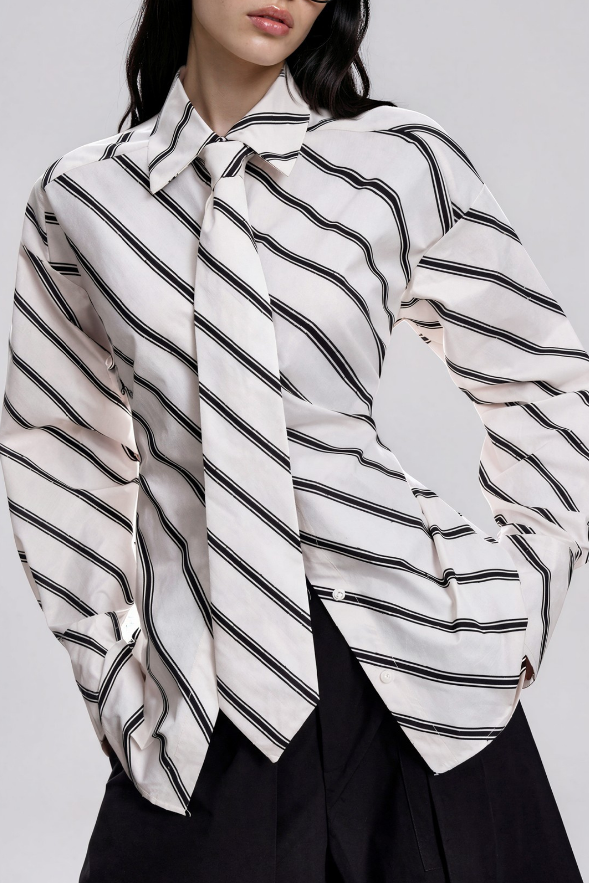 Kylo Lapel Stripe Top