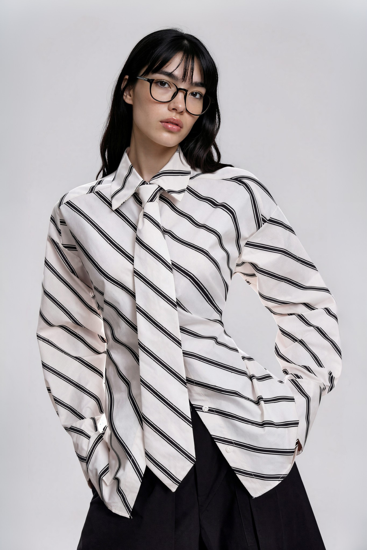 Kylo Lapel Stripe Top