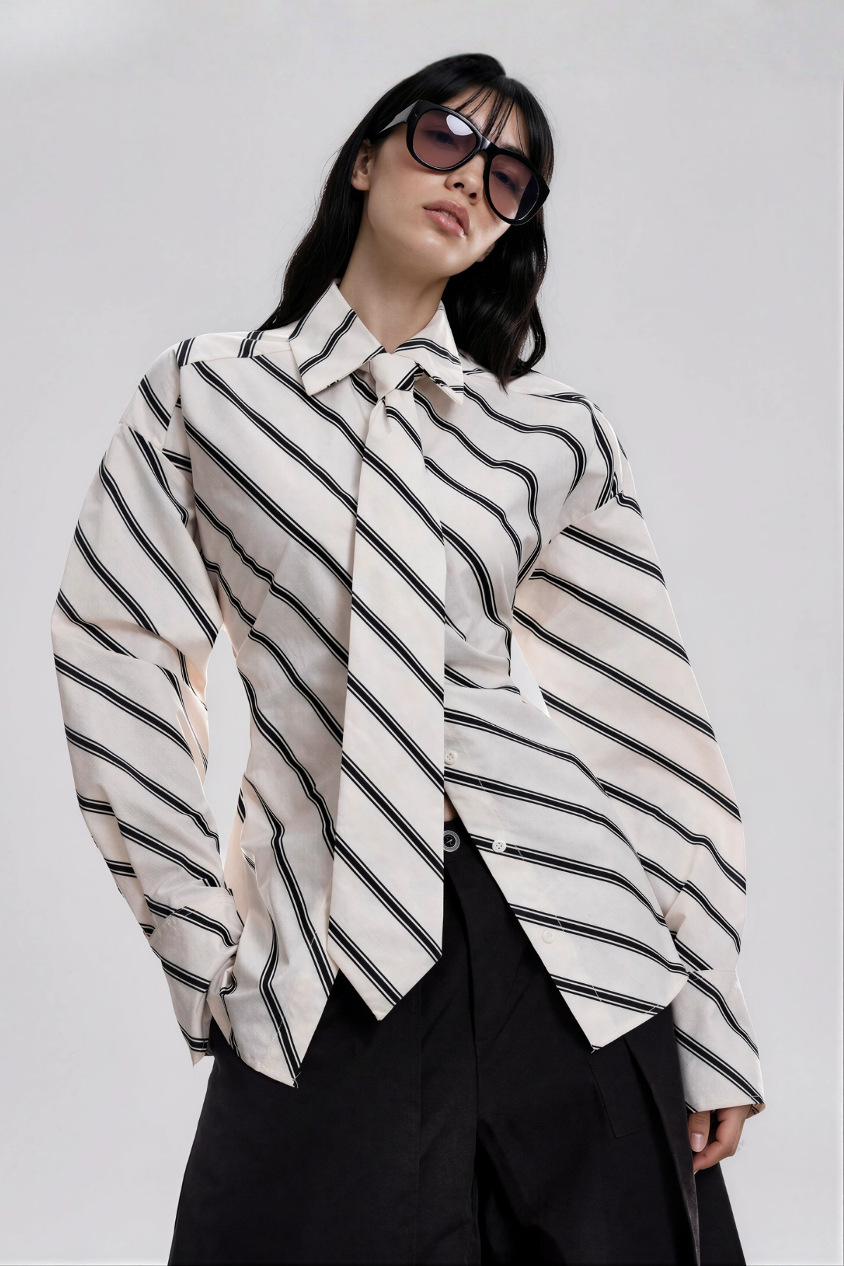Kylo Lapel Stripe Top