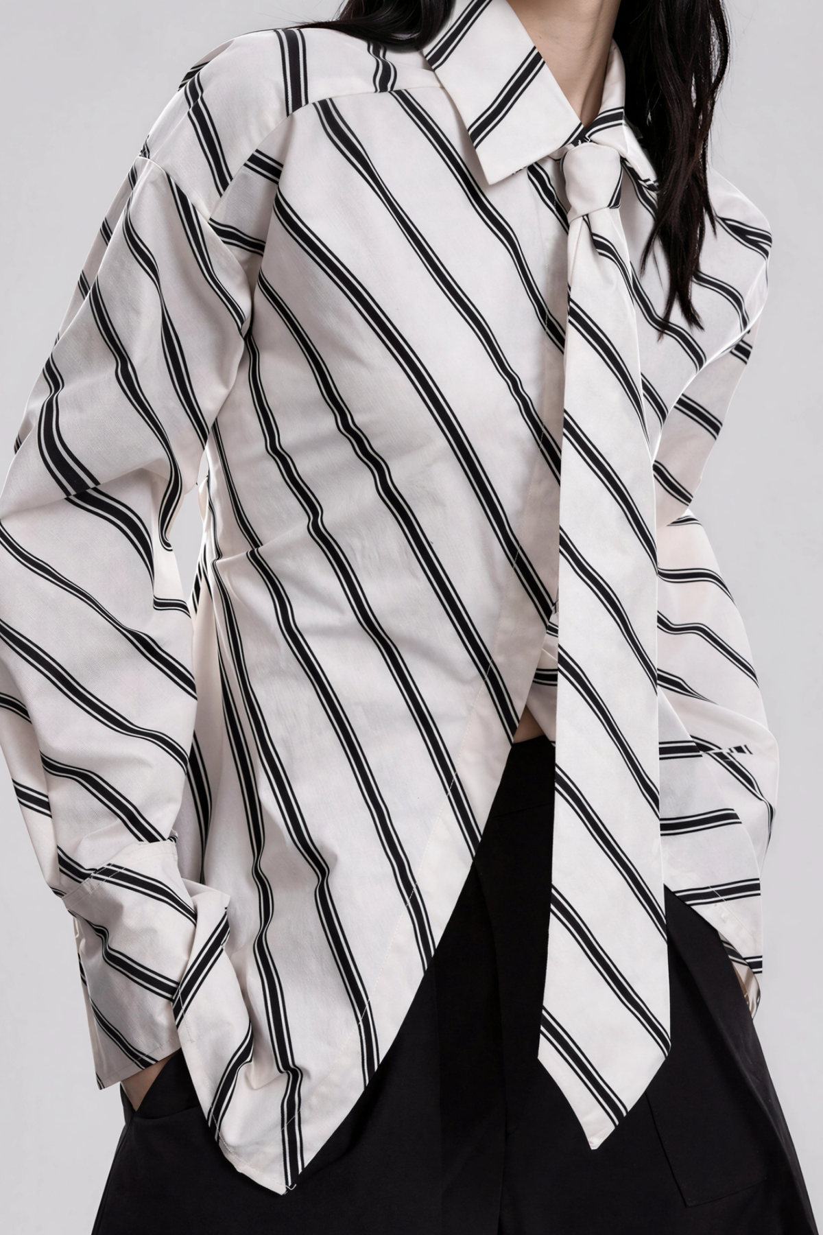 Kylo Lapel Stripe Top