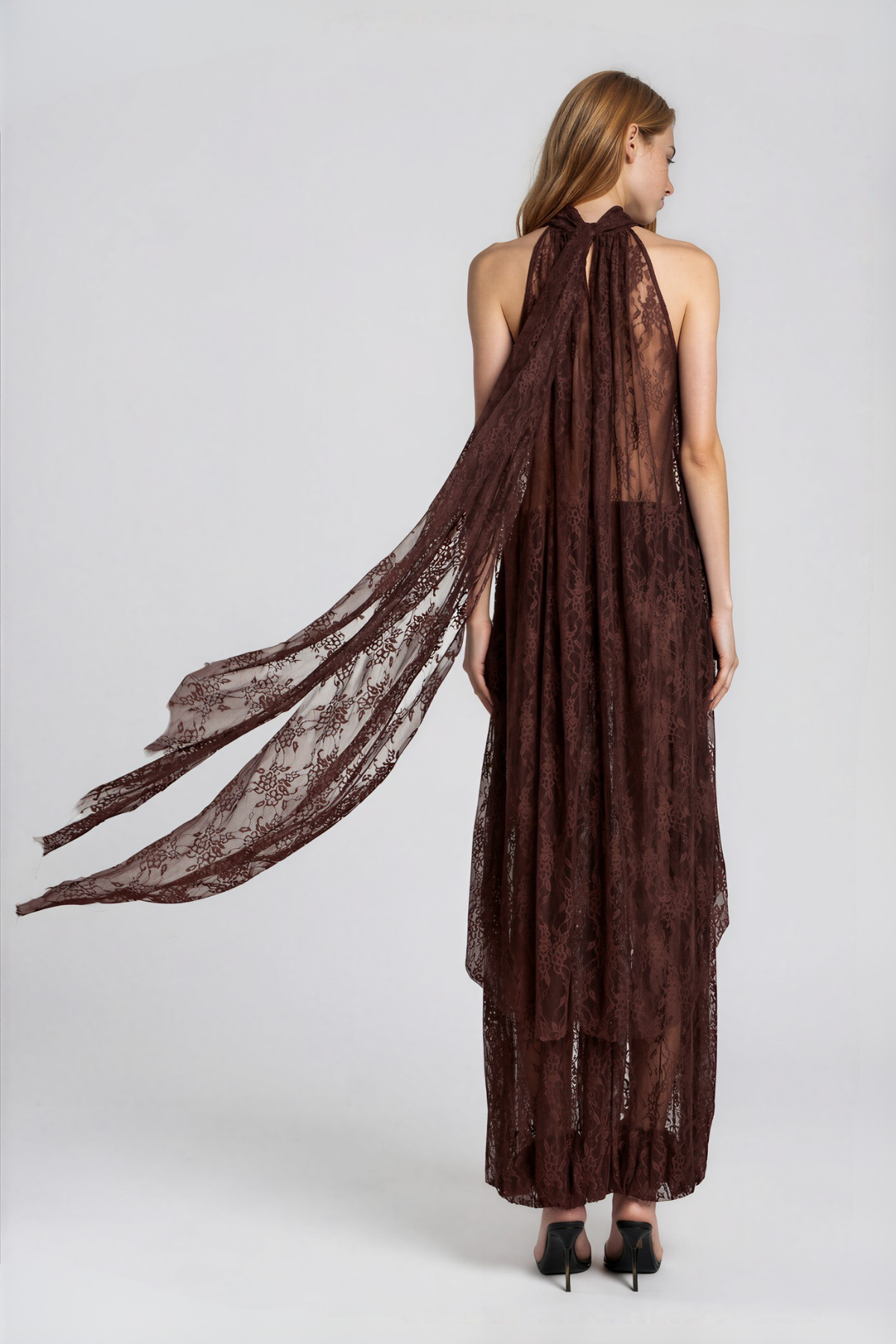 Kyne Halter Neck Lace Pants Set