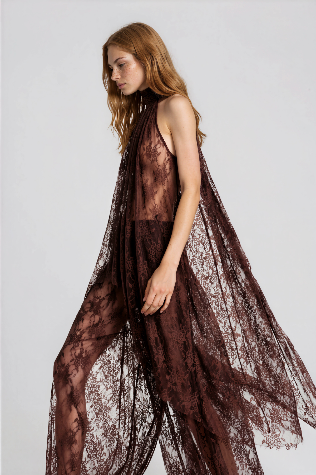 Kyne Halter Neck Lace Pants Set