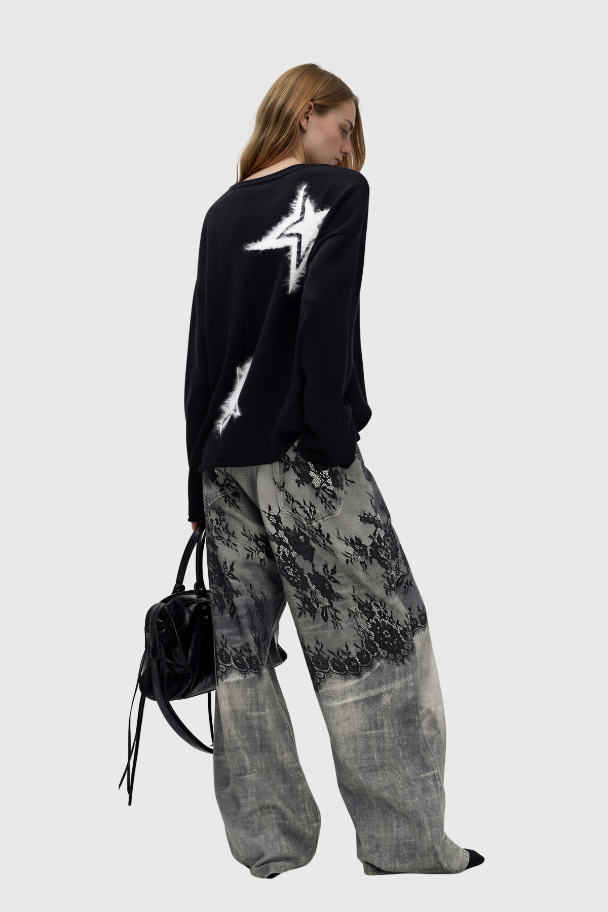 Kynton Deconstruct Print Baggy Jeans