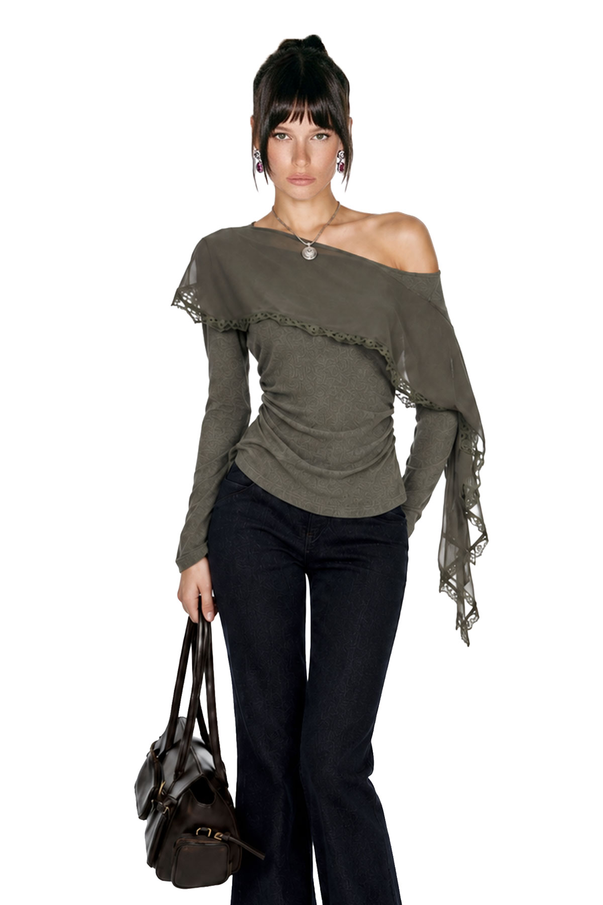 Kyoko Shawl Lace Top