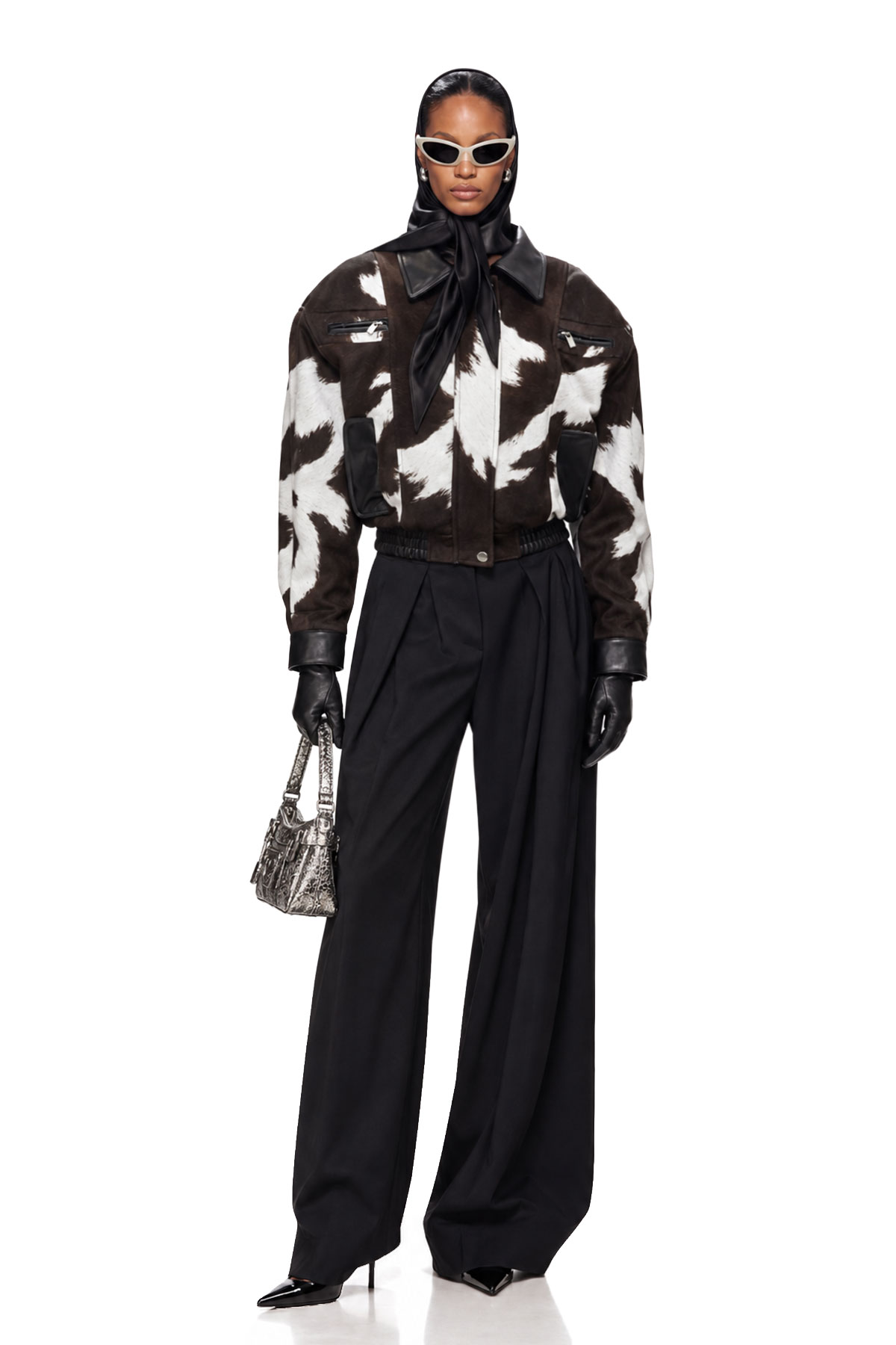 Kyou Lapel Cow Print Jacket