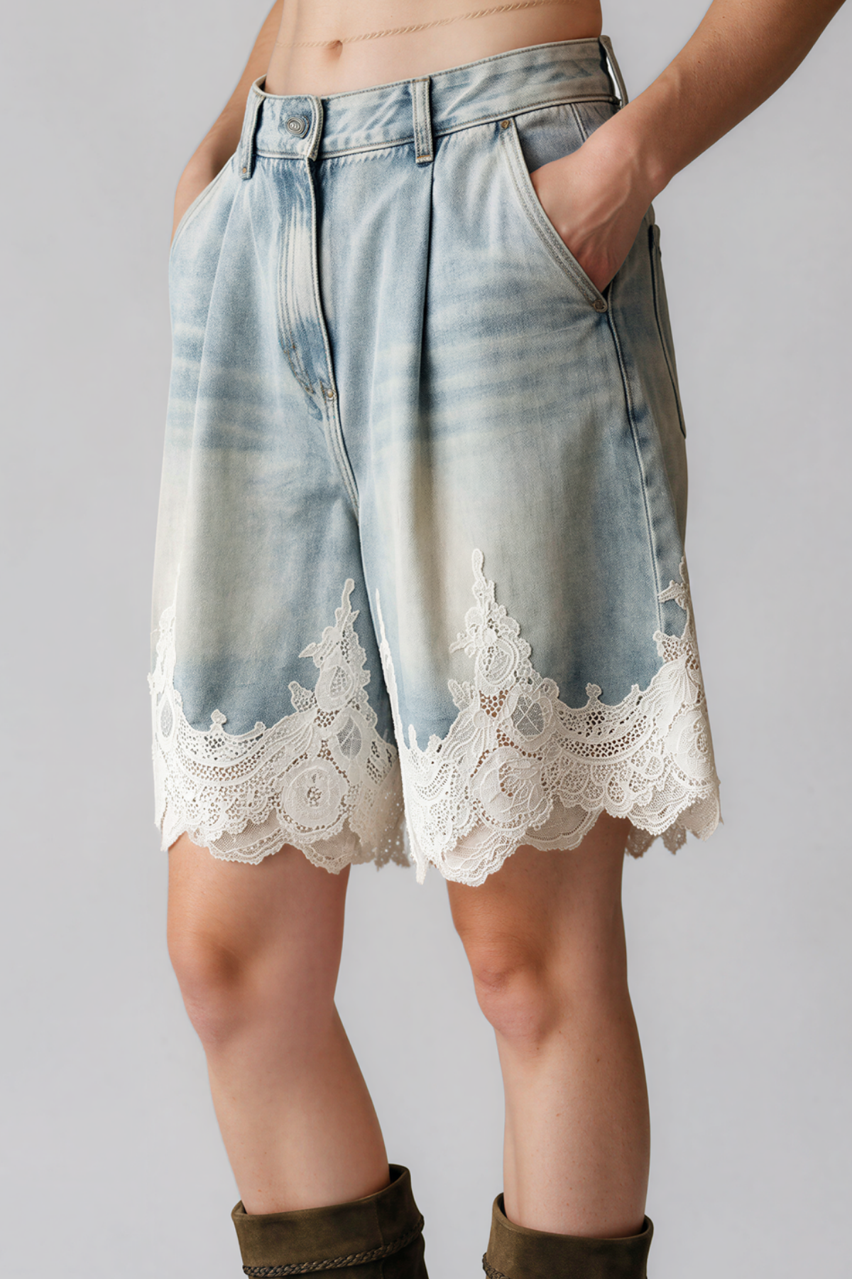 Kyra Bleached Lace Shorts