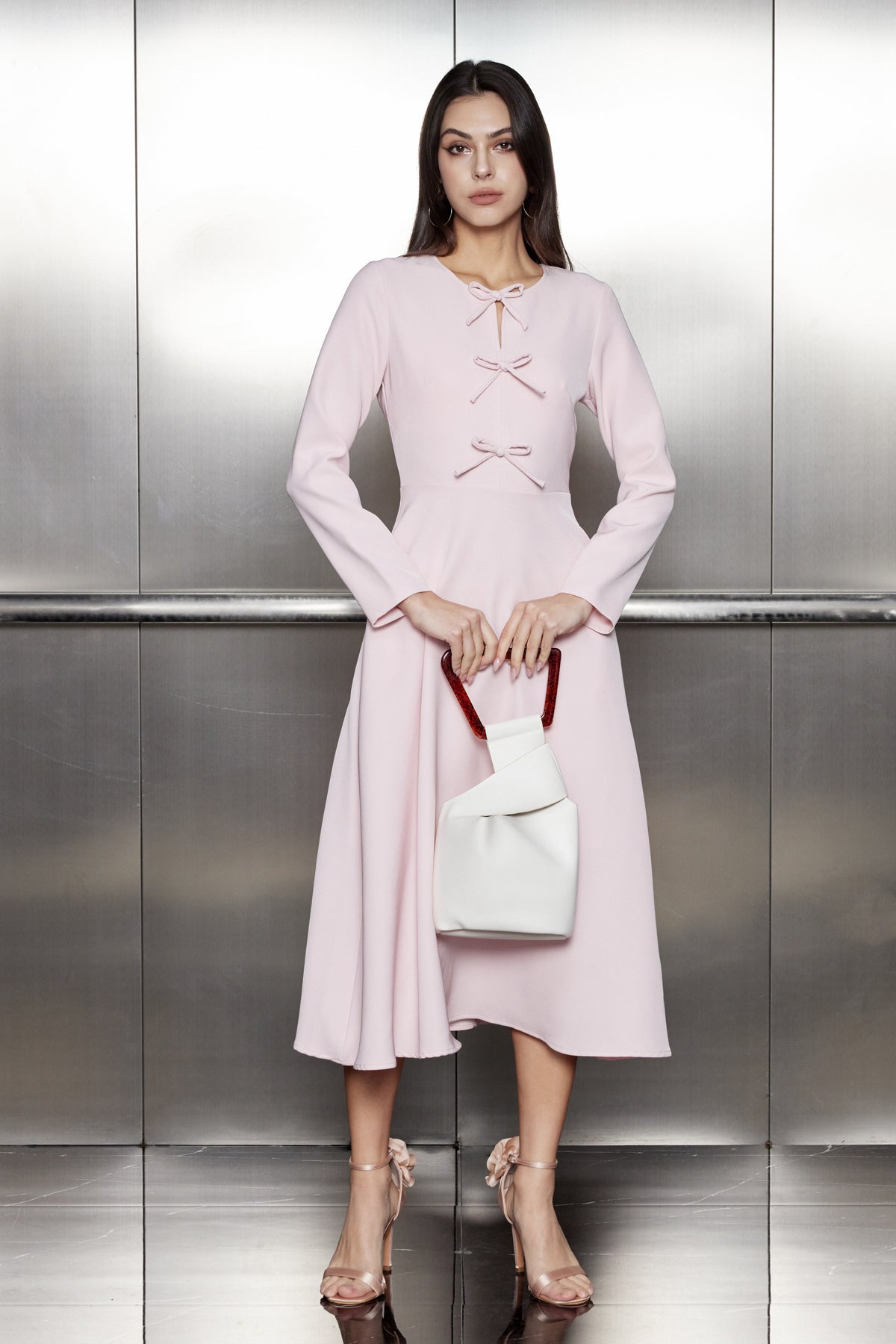 Lavanya Bow Ruffle Maxi Dress