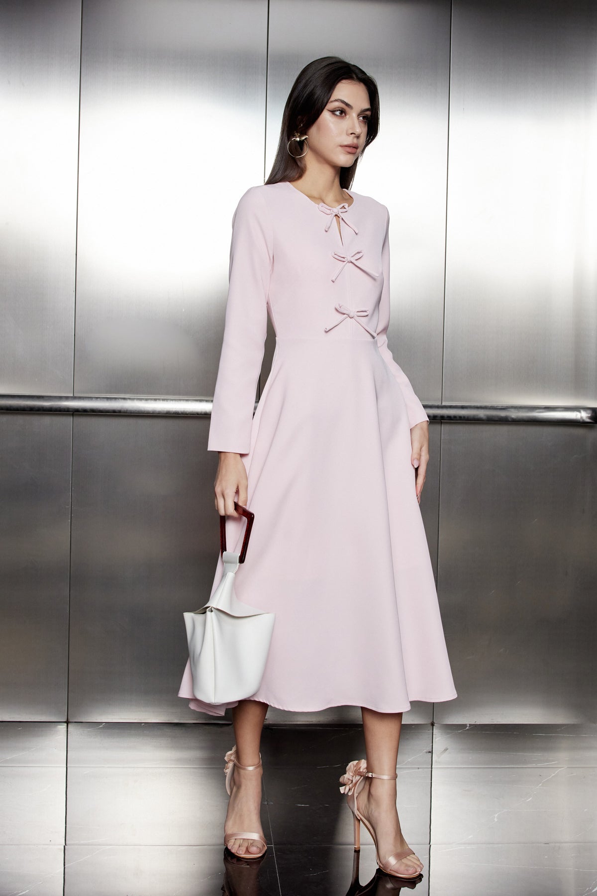 Lavanya Bow Ruffle Maxi Dress