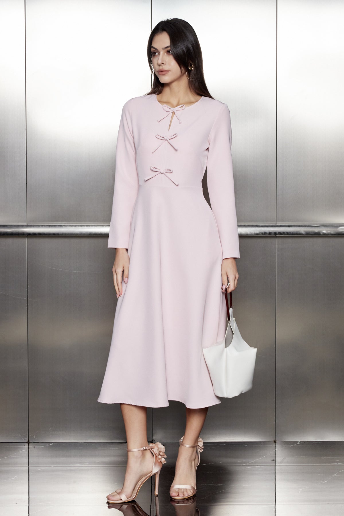 Lavanya Bow Ruffle Maxi Dress