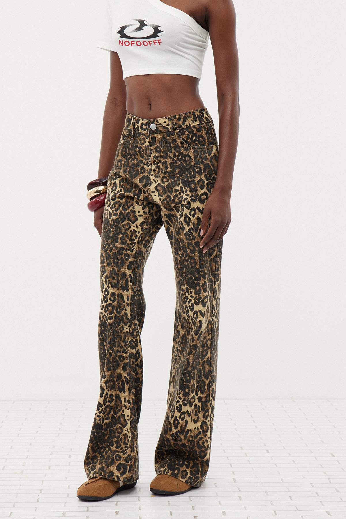 Loretta Low Rise Leopard Pants