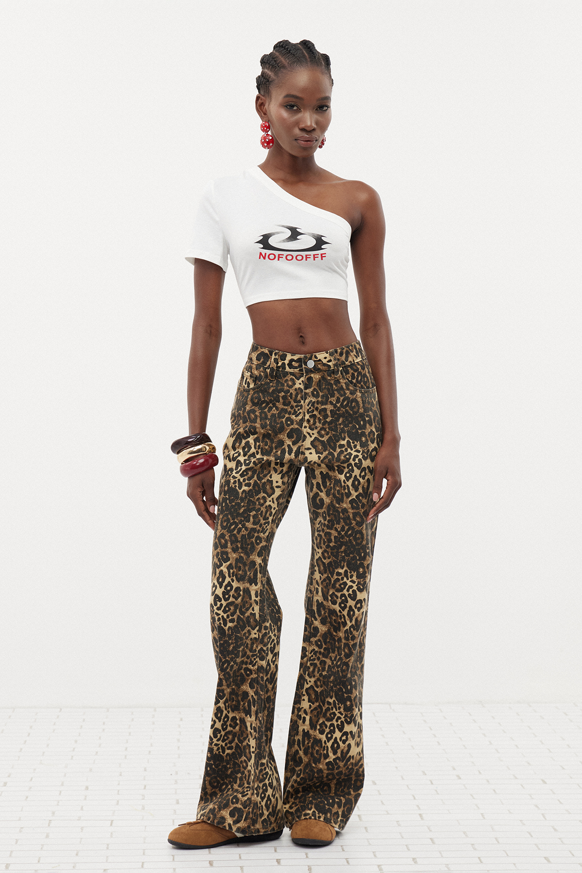 Loretta Low Rise Leopard Pants
