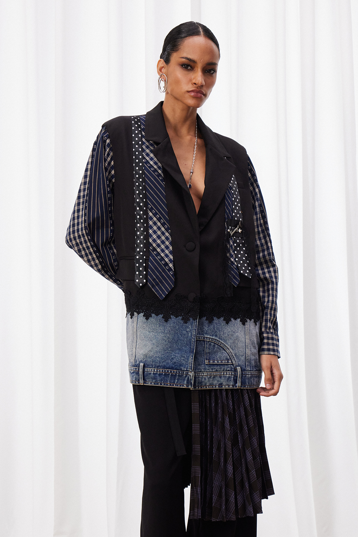 Maala Deconstruct Grid Blazer