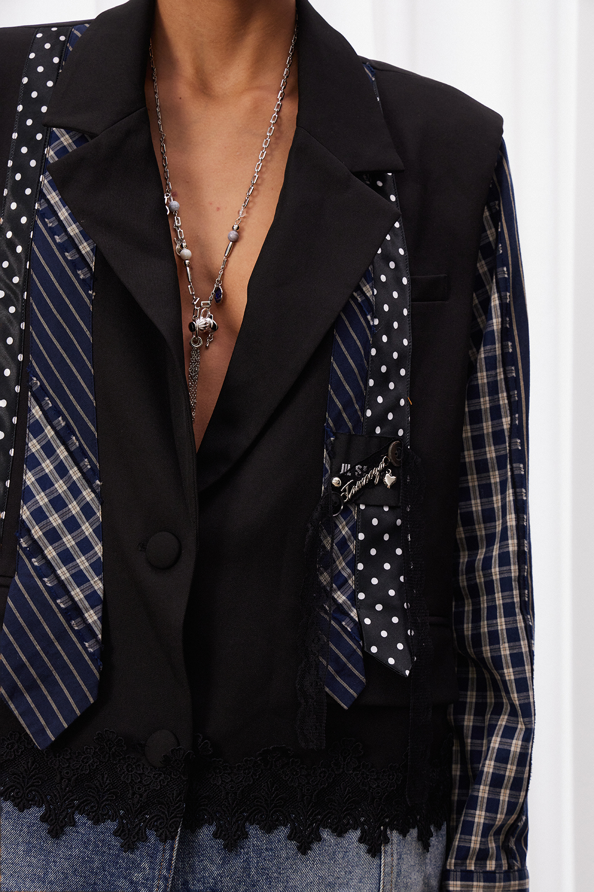 Maala Deconstruct Grid Blazer