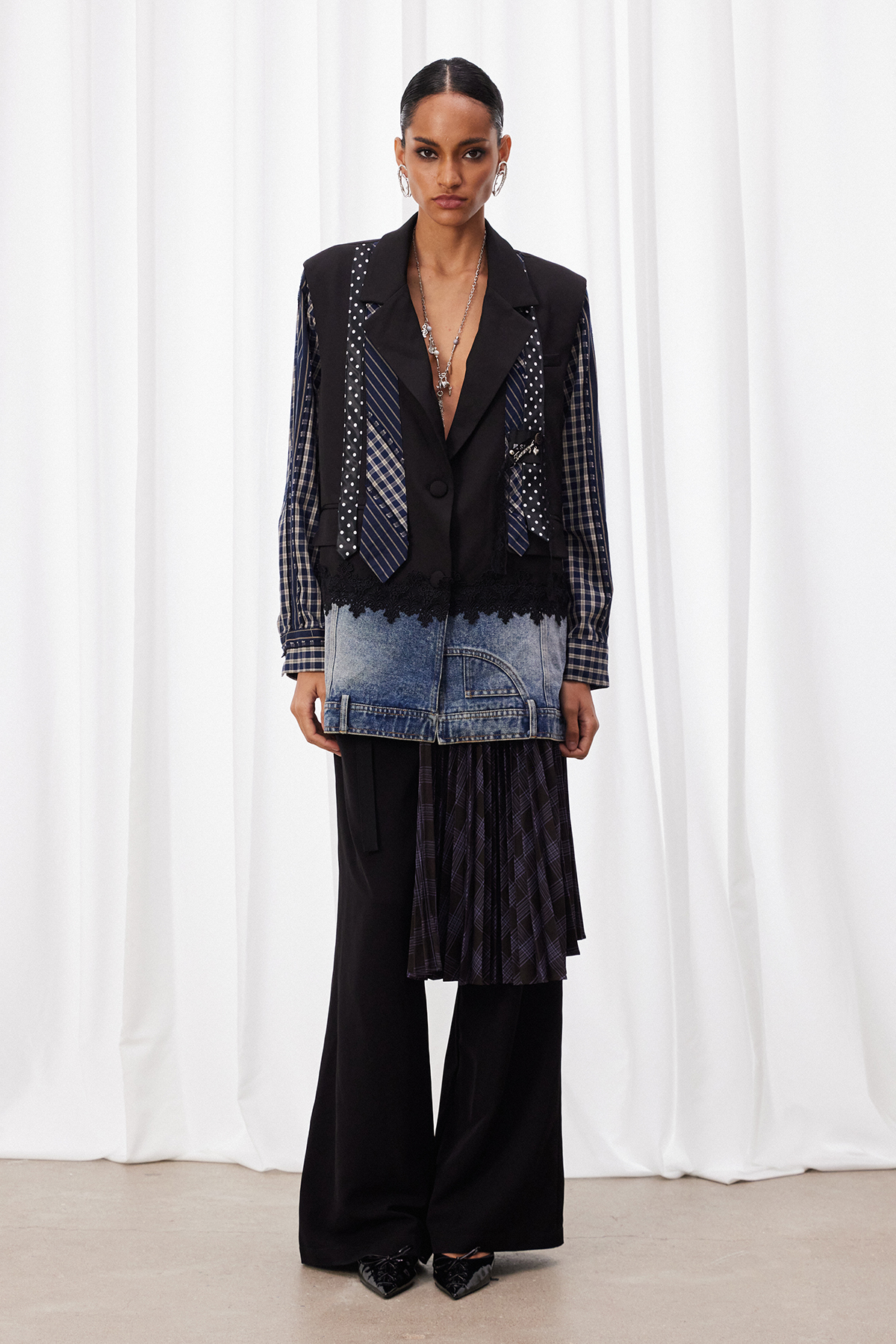 Maala Deconstruct Grid Blazer