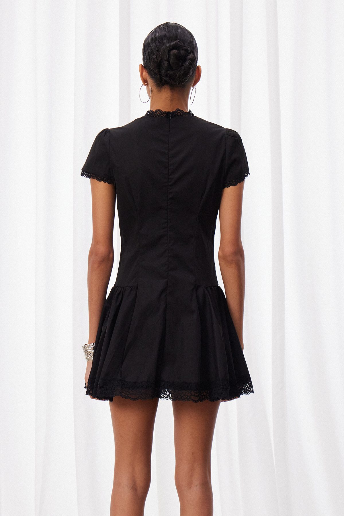 Maarika Cutout Ruffle Mini Dress