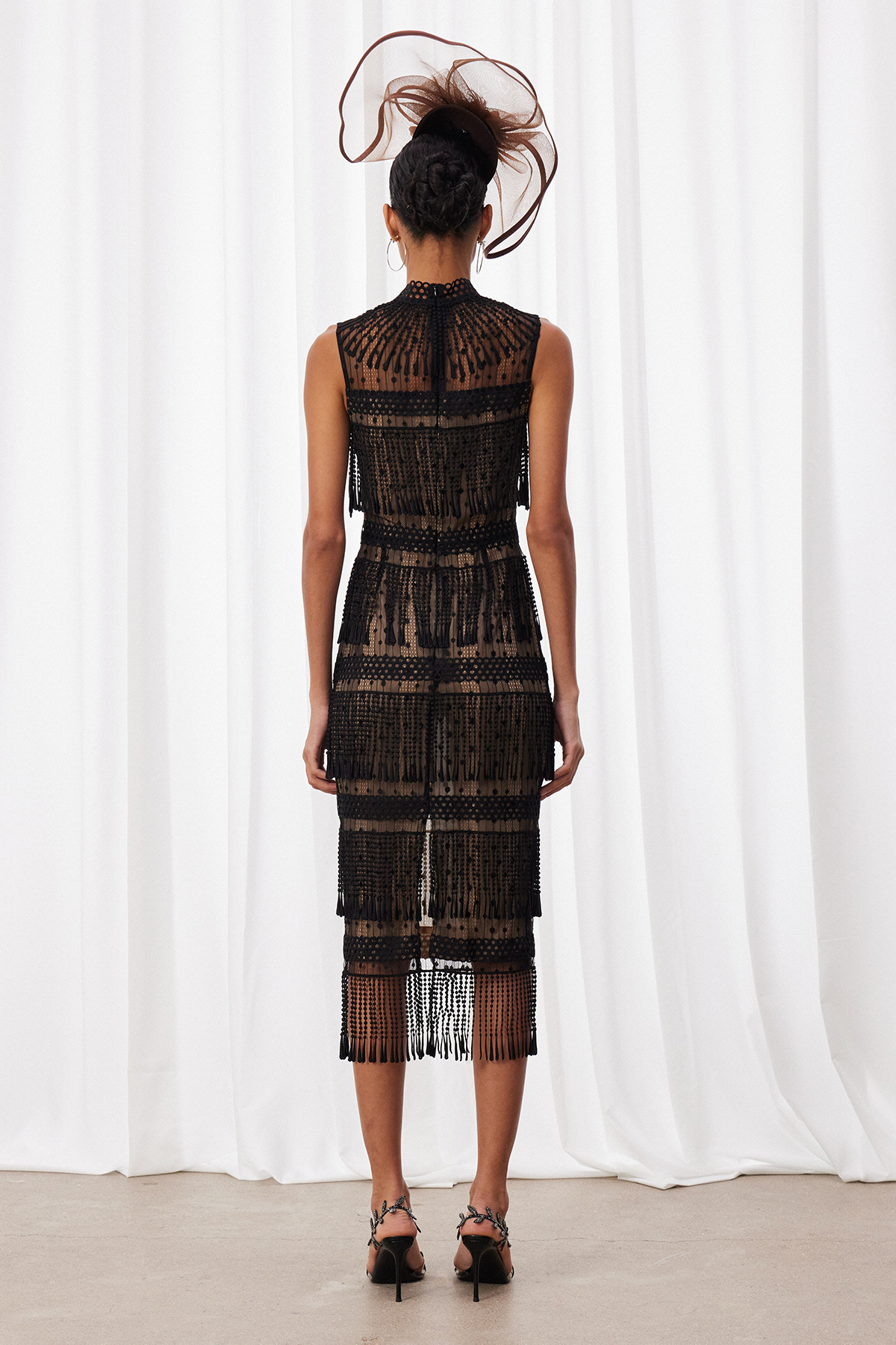 Maarja Sleeveless Fringe Midi Dress