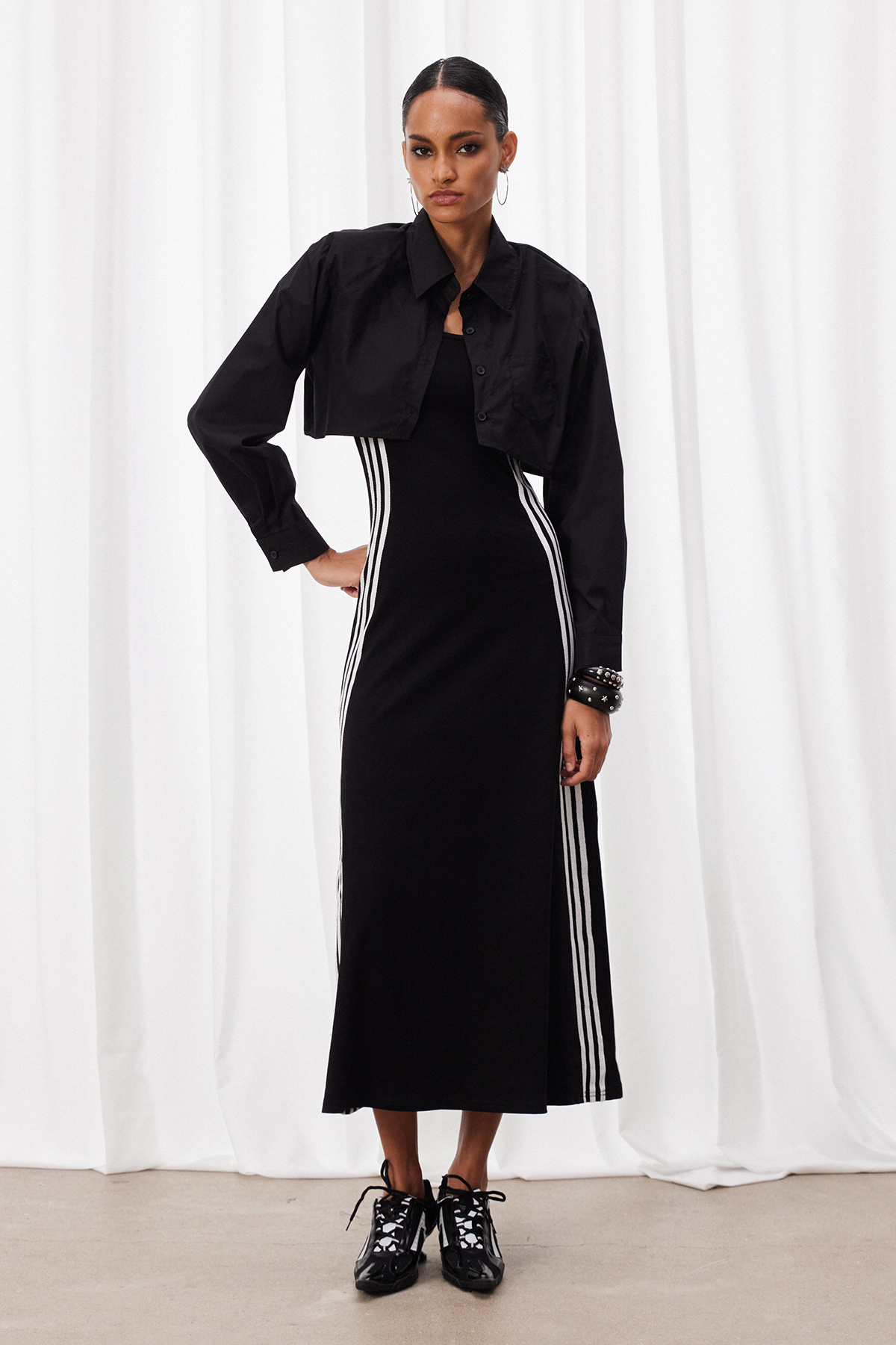 Maarten Two Piece Stripe Midi Dress