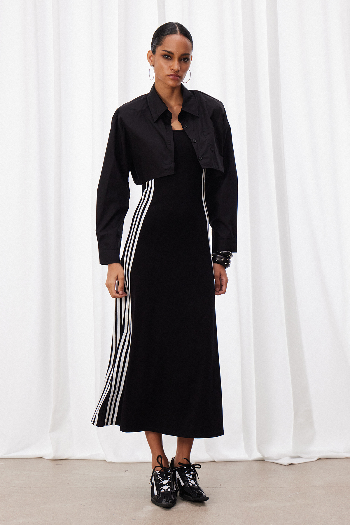 Maarten Two Piece Stripe Midi Dress