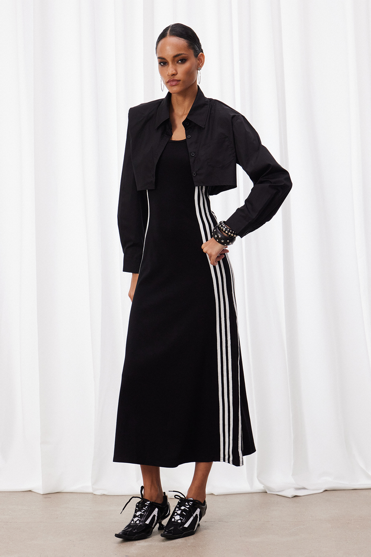 Maarten Two Piece Stripe Midi Dress