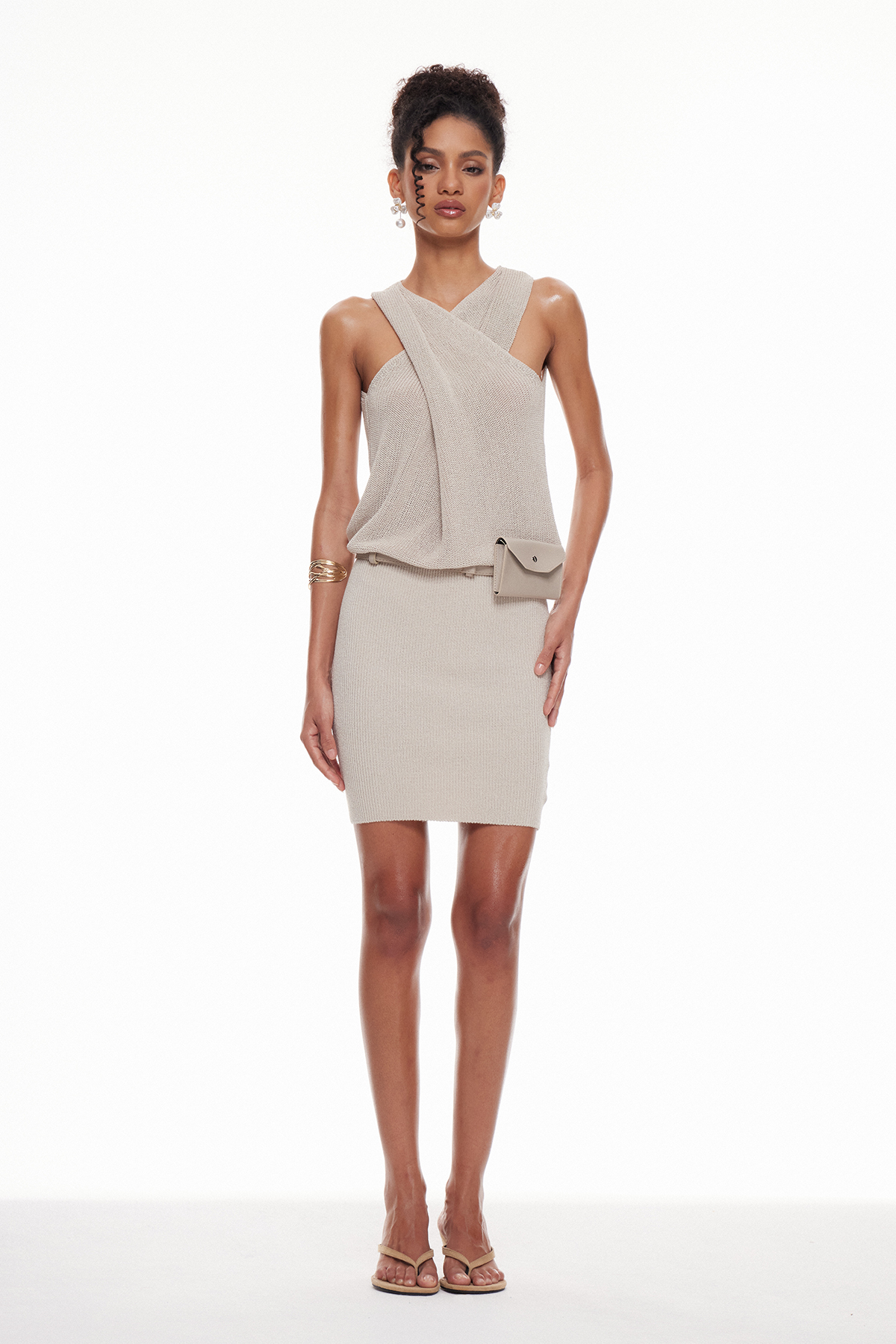 Mabelle Sleeveless Knit Mini Dress