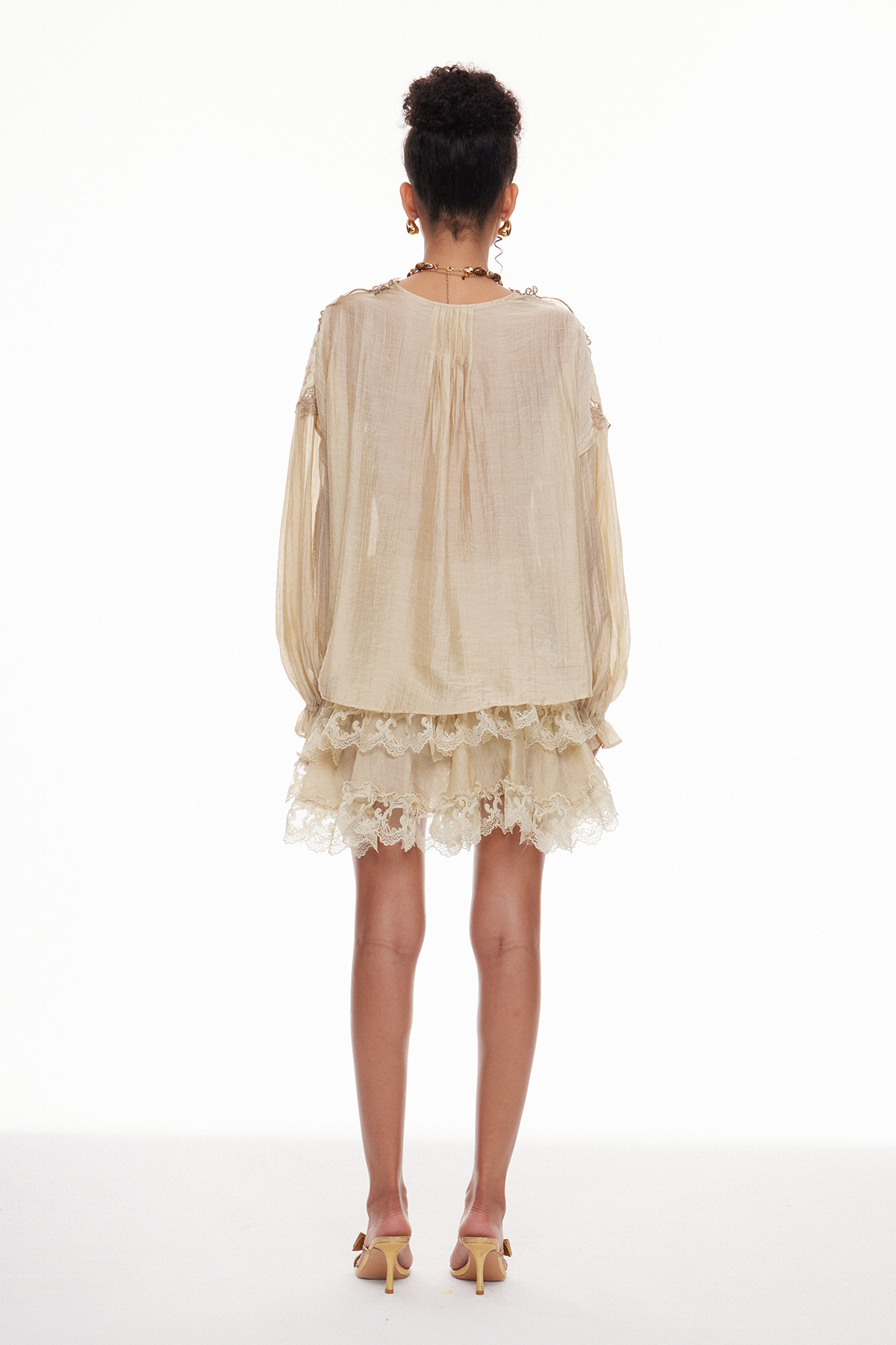 Mabyn Lace Ruffle Skirt Set