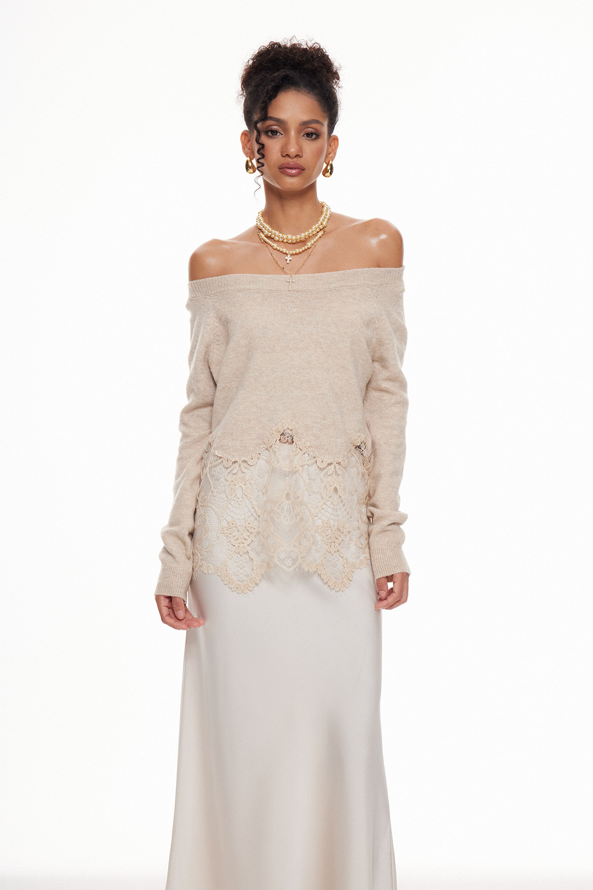 Mac Off Shoulder Knit Top