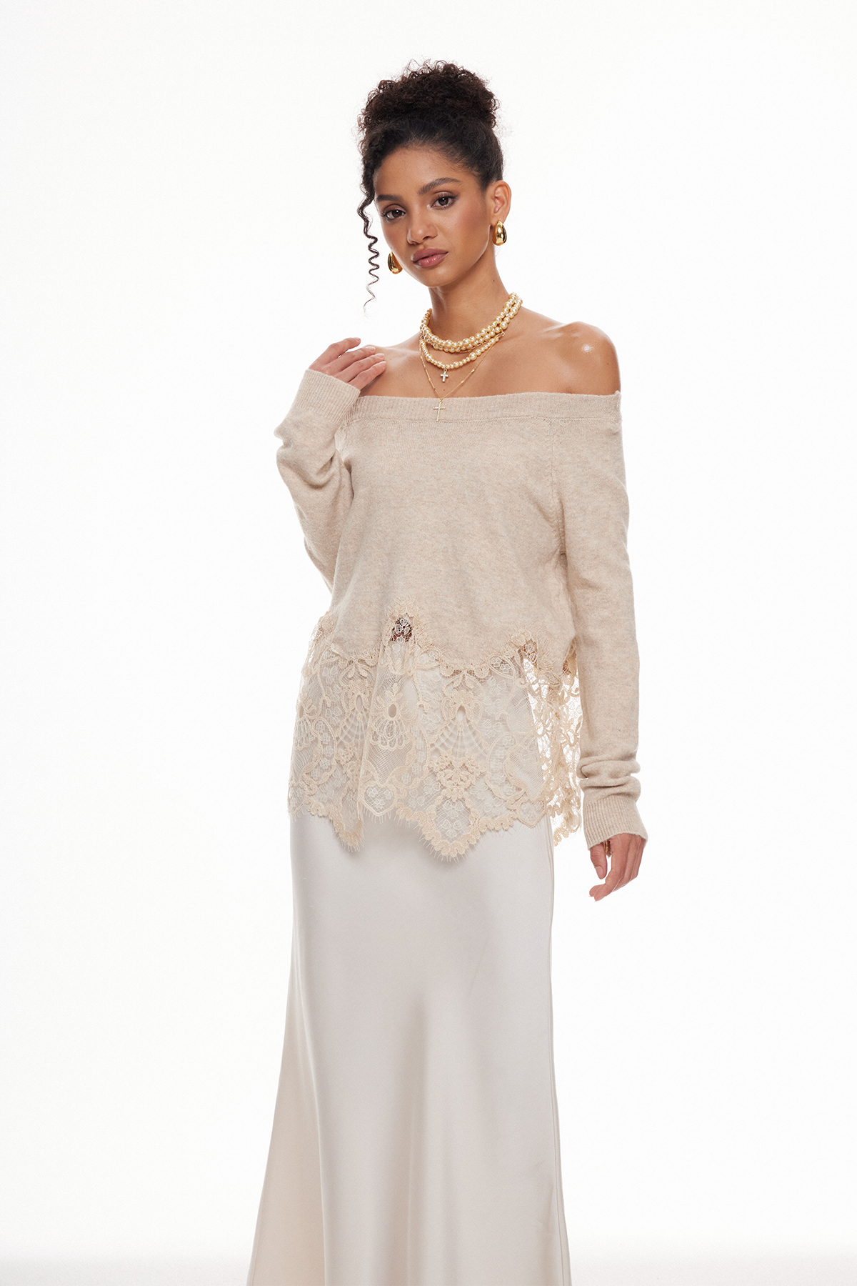Mac Off Shoulder Knit Top