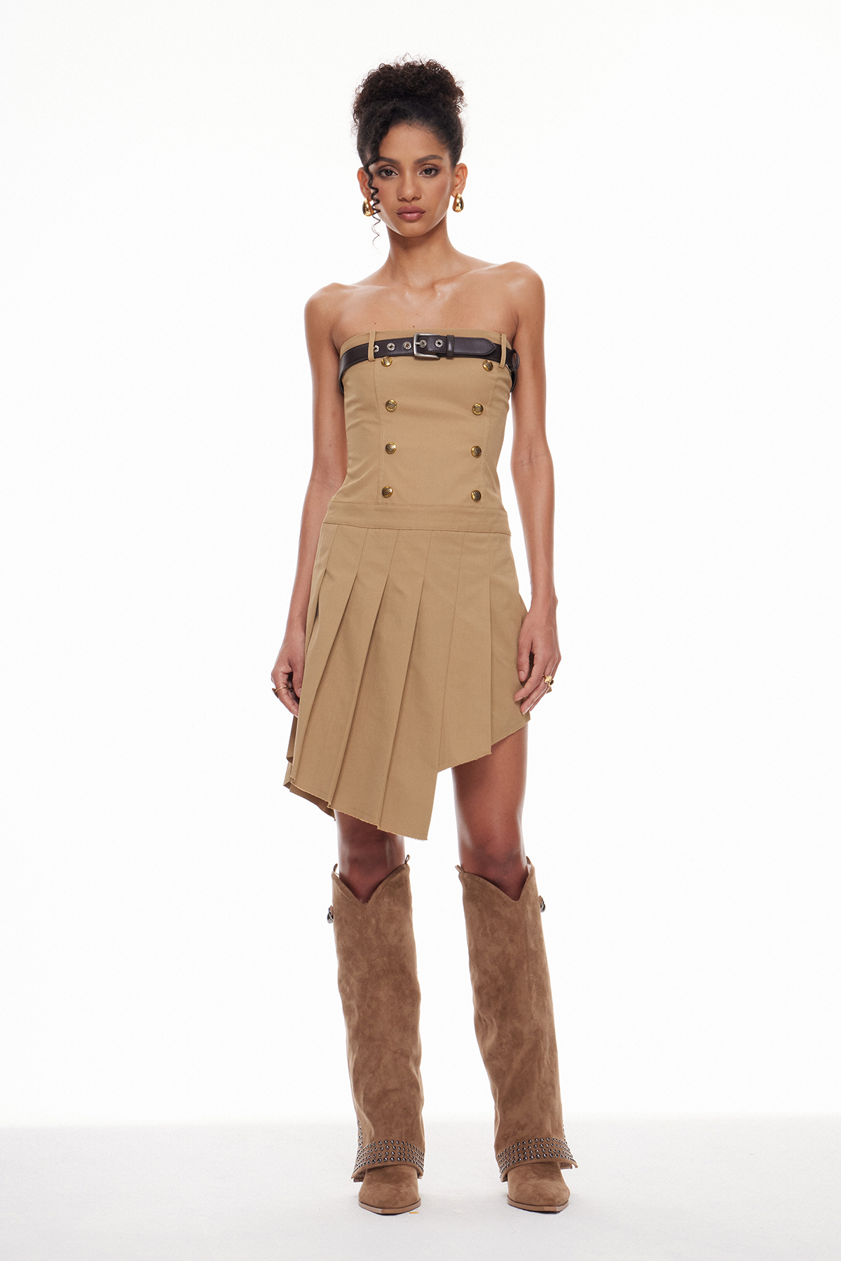 Macarena Two Piece Pleated Mini Dress