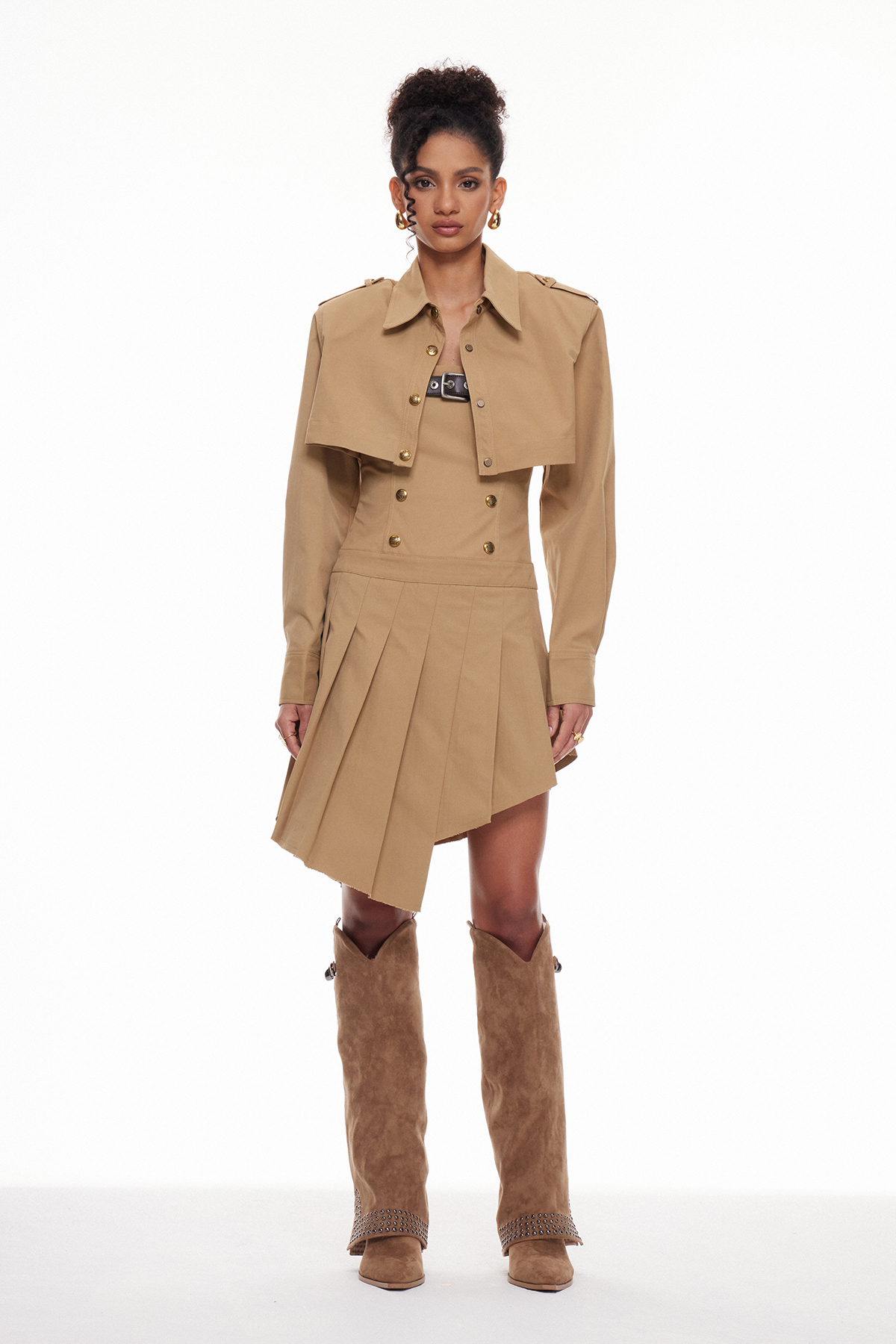Macarena Two Piece Pleated Mini Dress