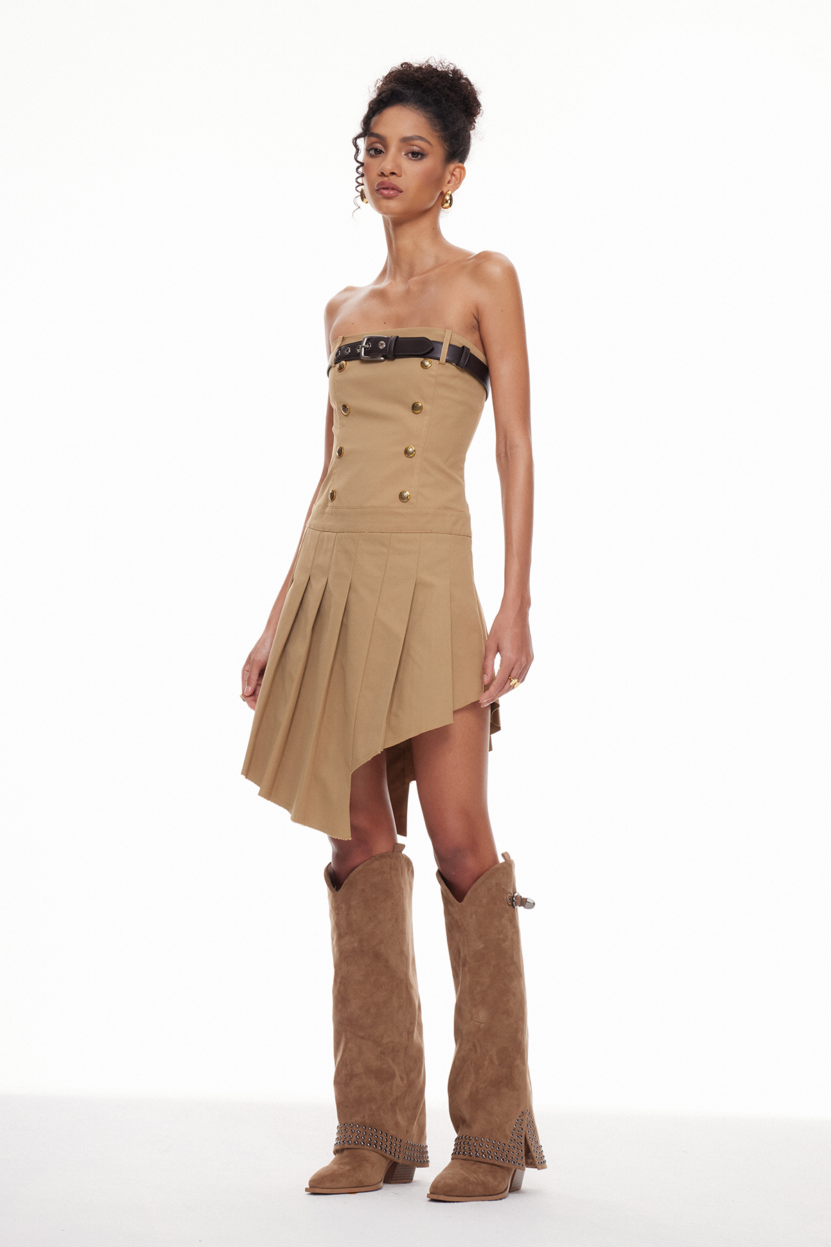 Macarena Two Piece Pleated Mini Dress