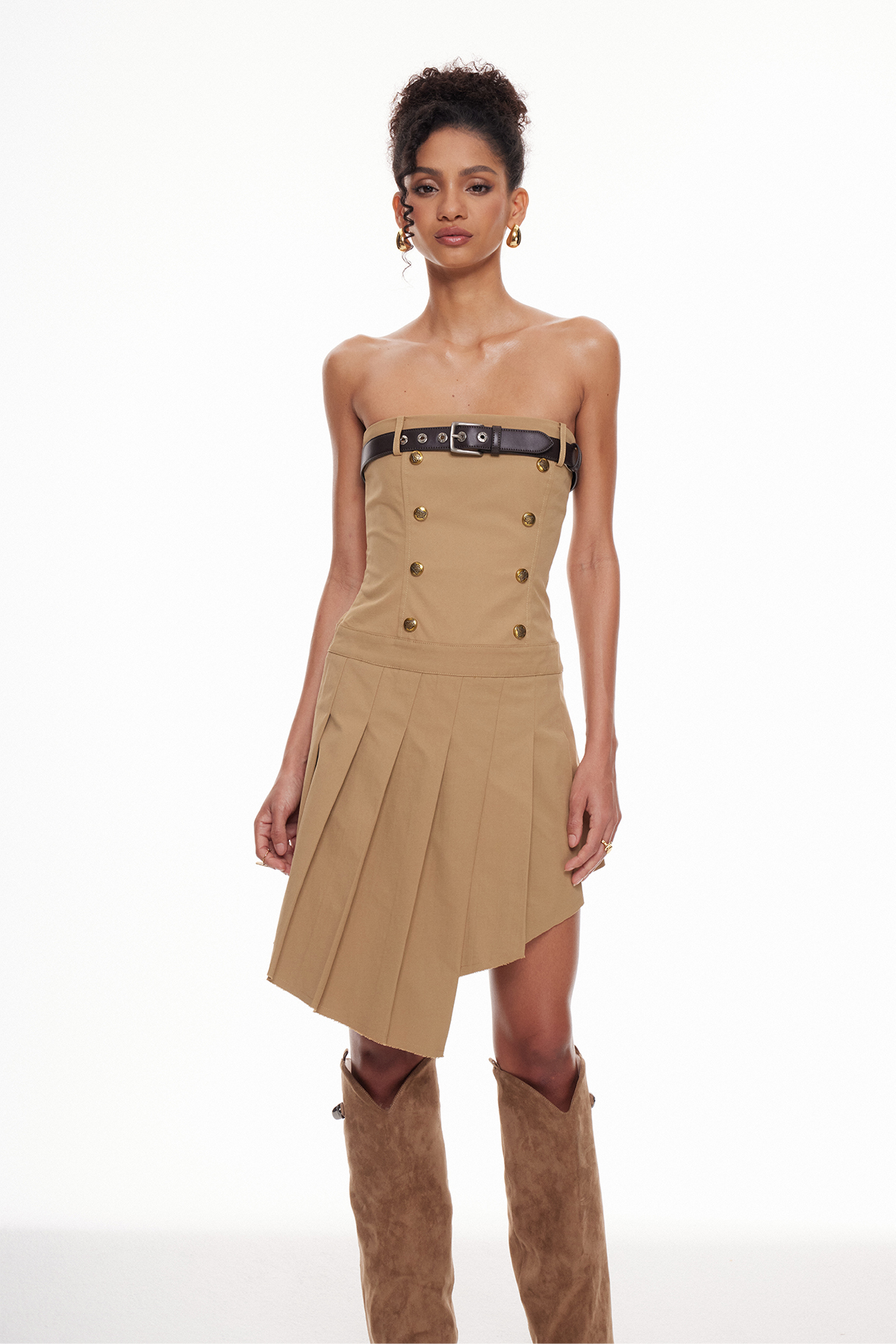 Macarena Two Piece Pleated Mini Dress