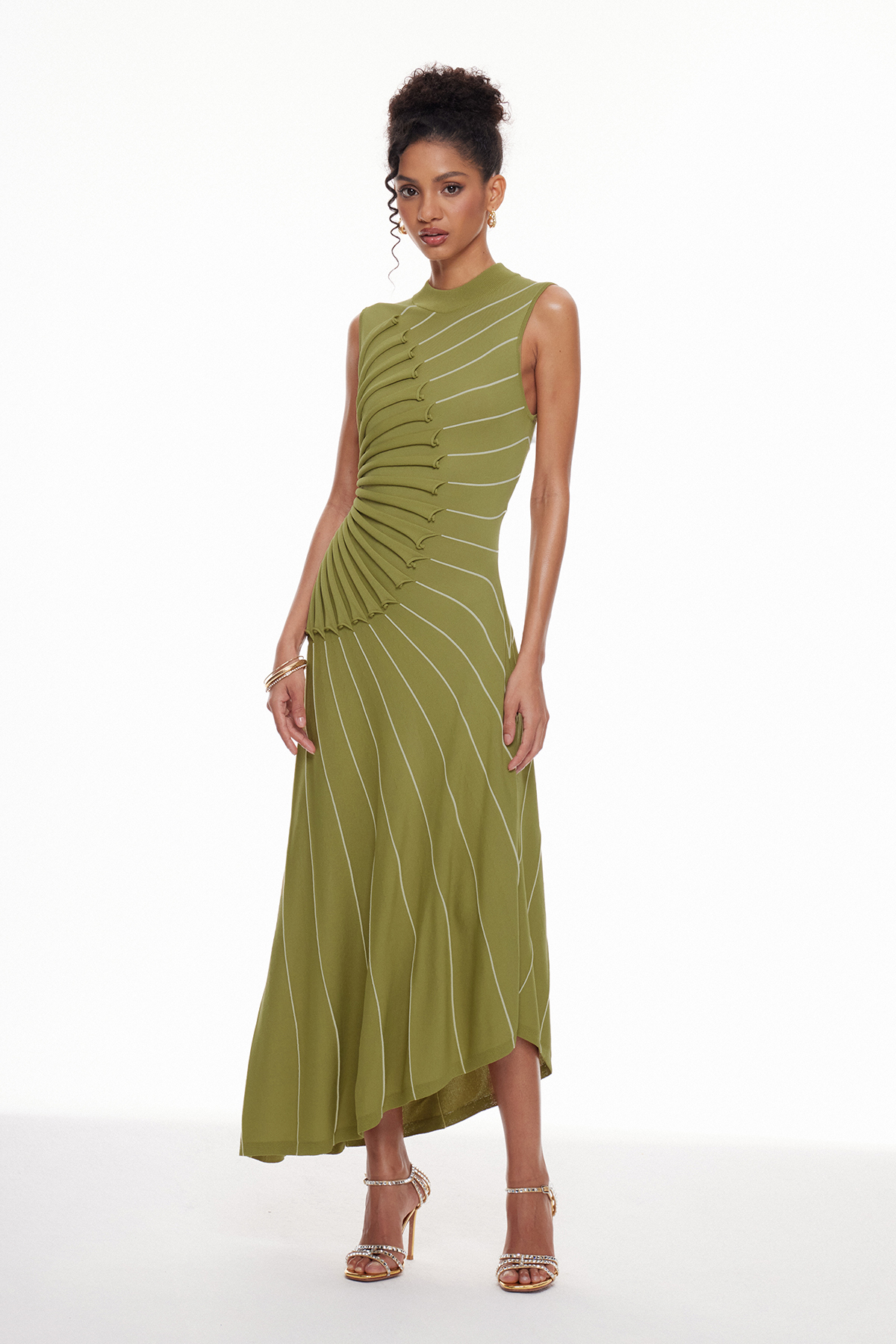 Macdara Asymmetric Knit Maxi Dress