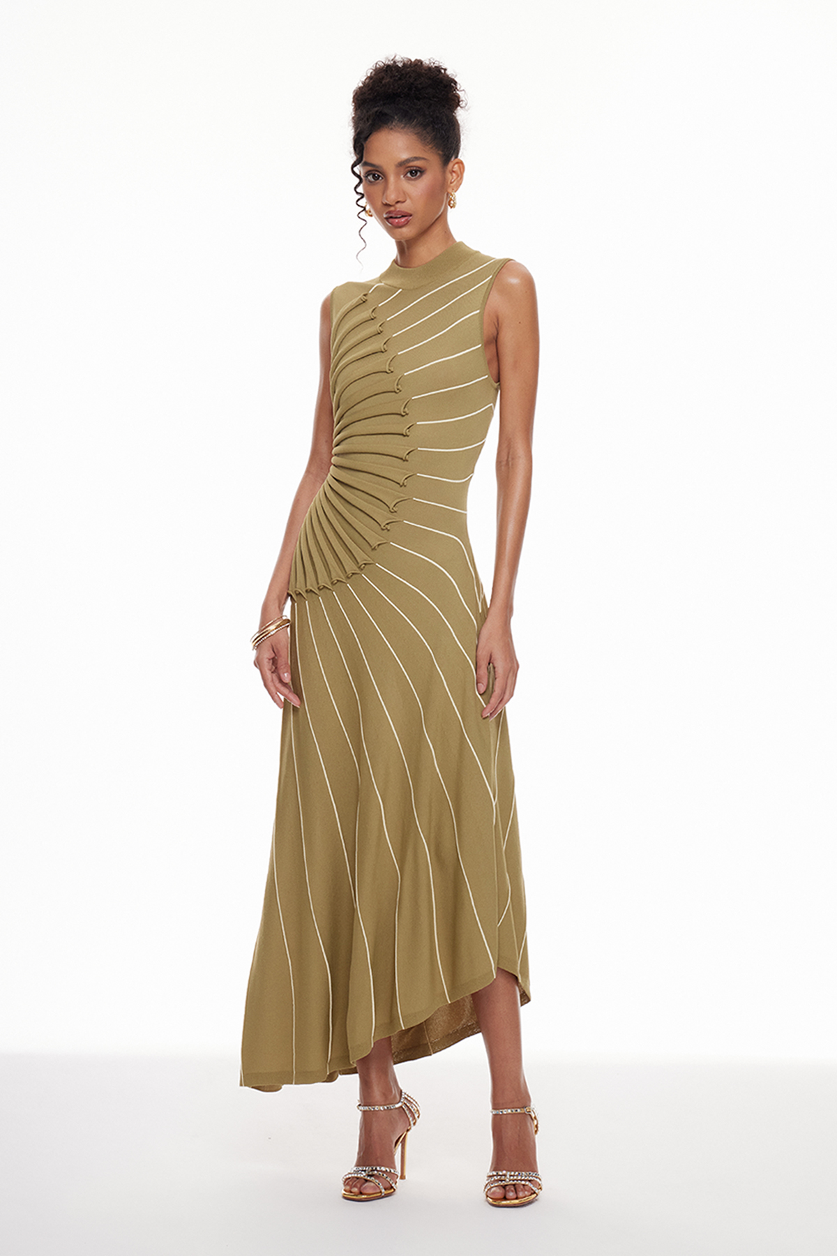 Macdara Asymmetric Knit Maxi Dress