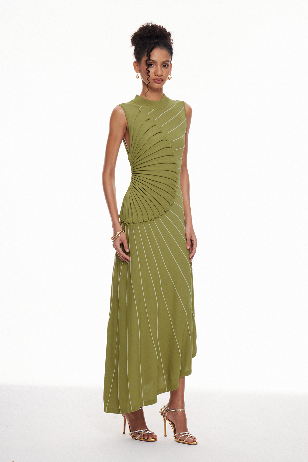 Macdara Asymmetric Knit Maxi Dress