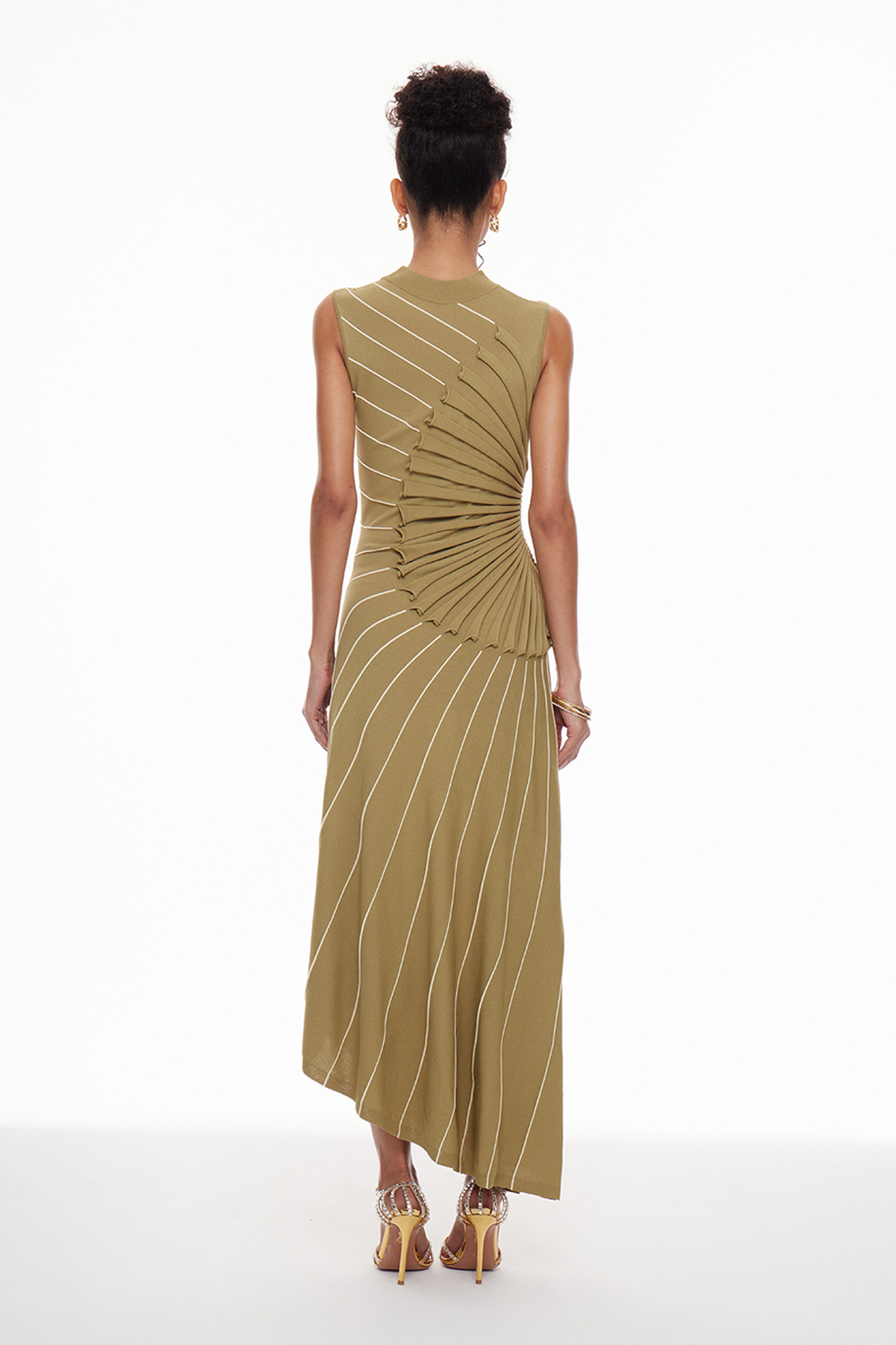 Macdara Asymmetric Knit Maxi Dress