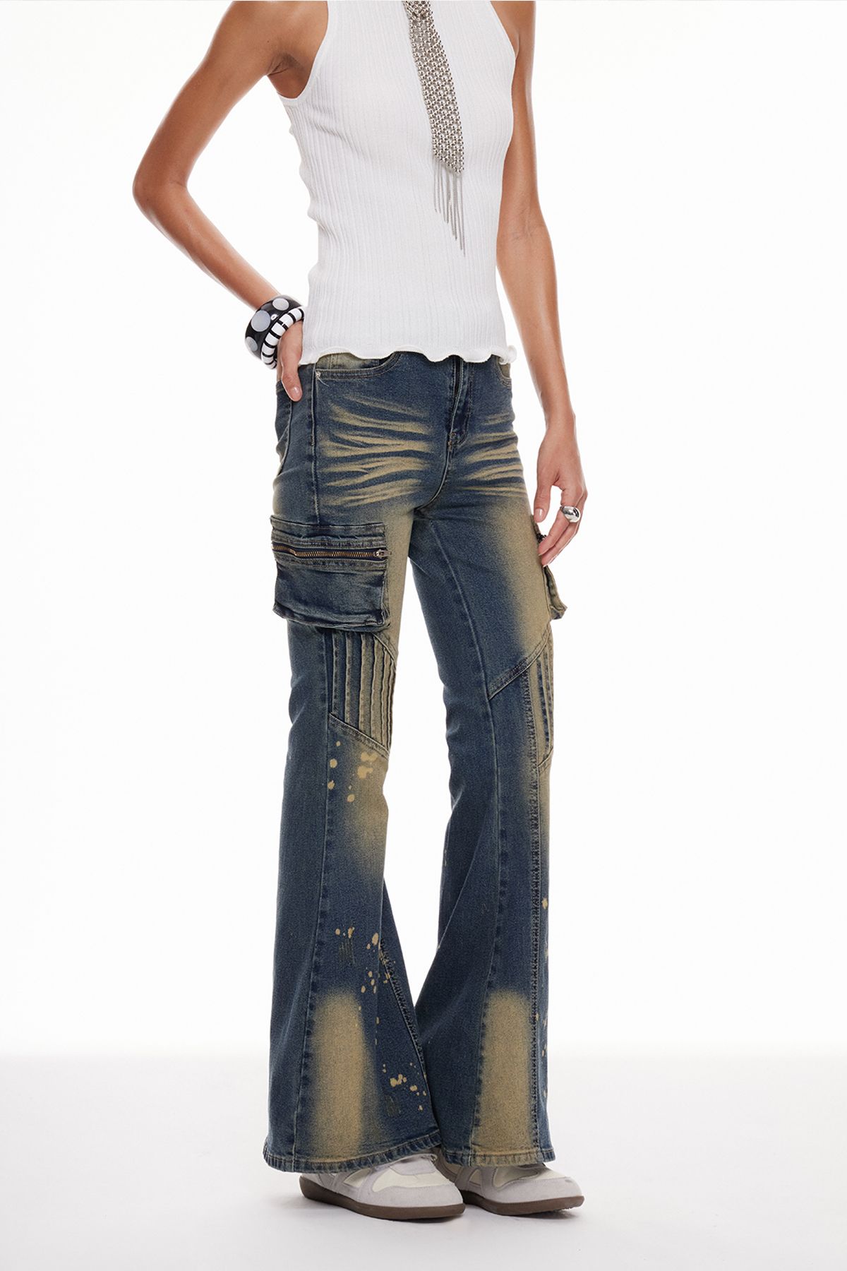 Macha Bleached Bootcut Jeans