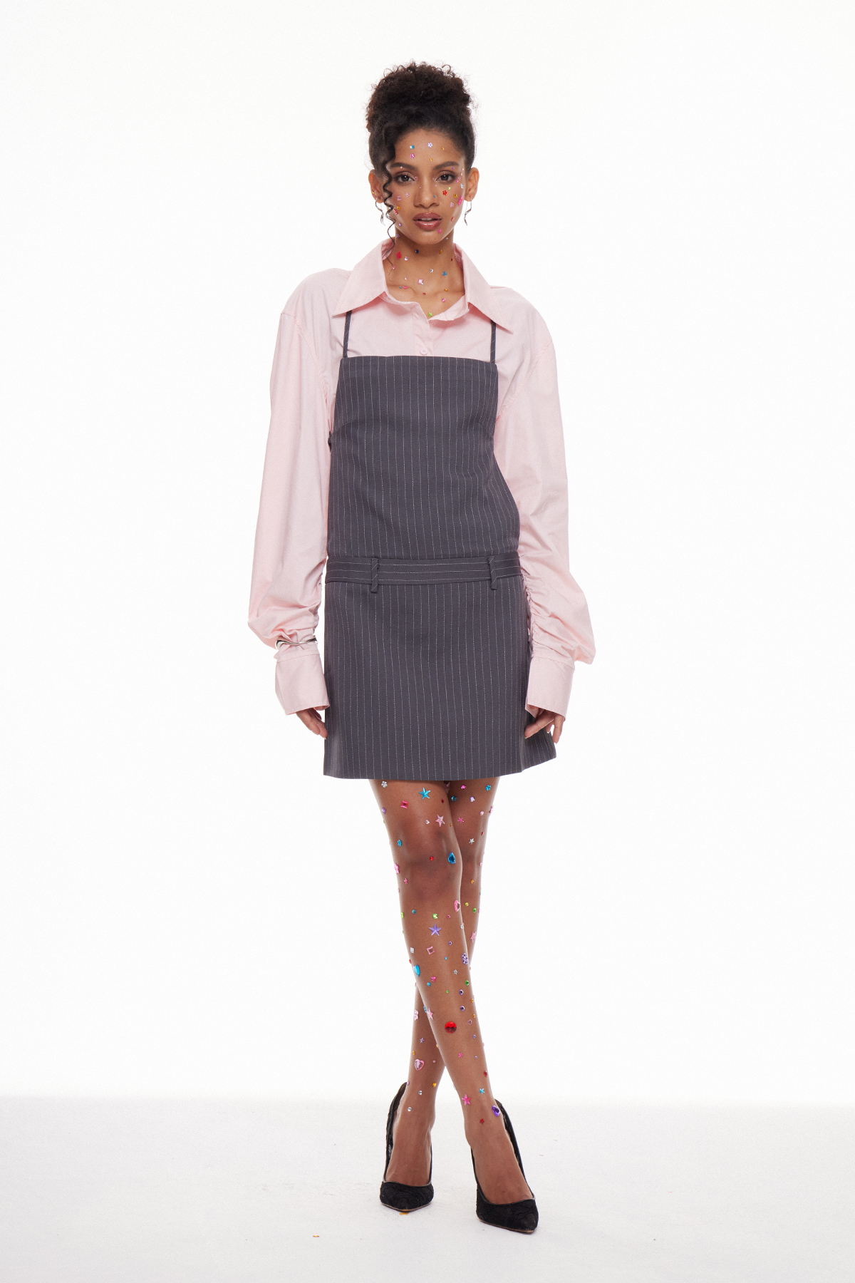 Macid Two Piece Stripe Mini Dress