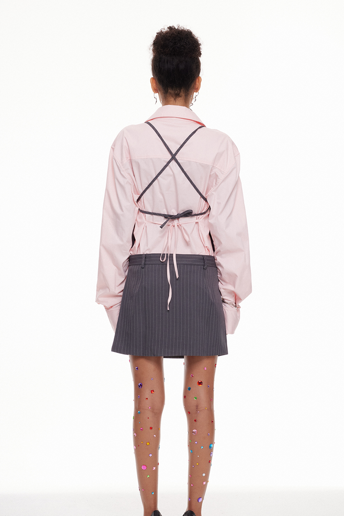 Macid Two Piece Stripe Mini Dress