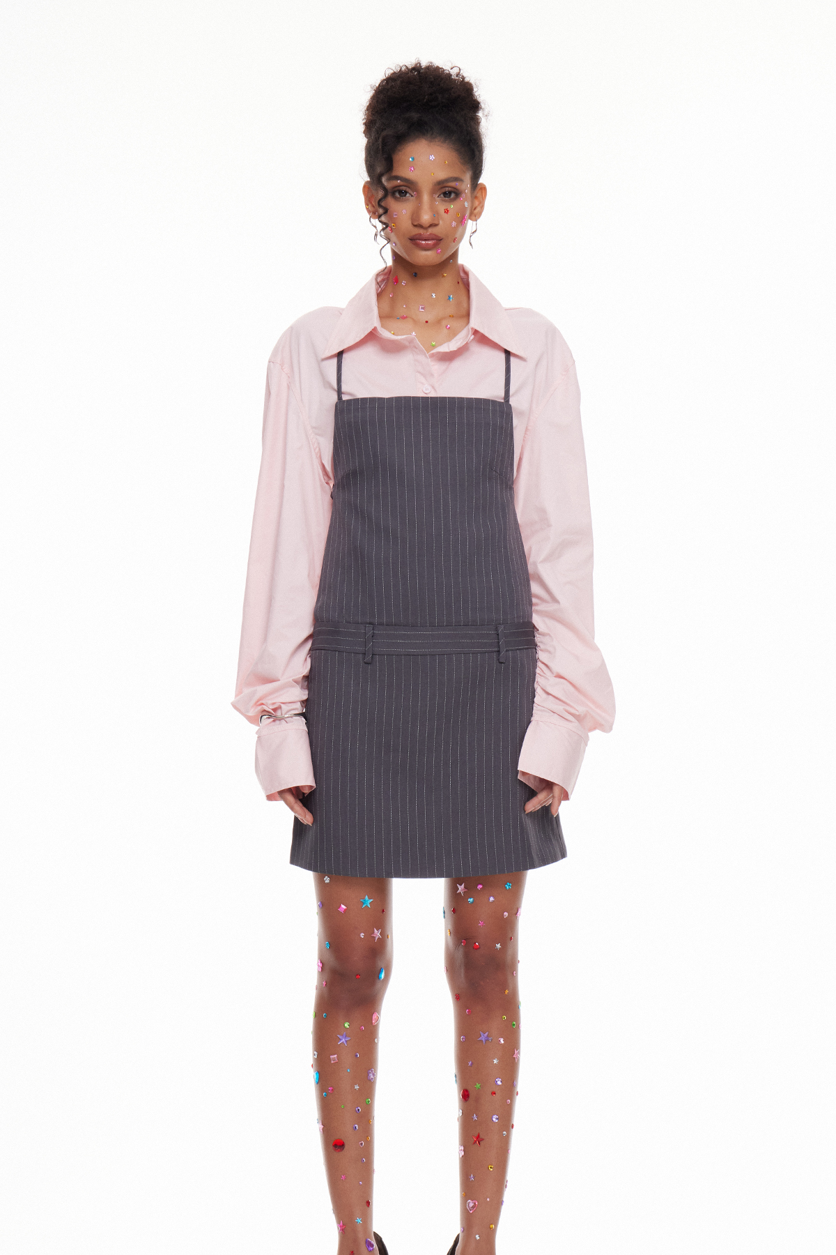 Macid Two Piece Stripe Mini Dress