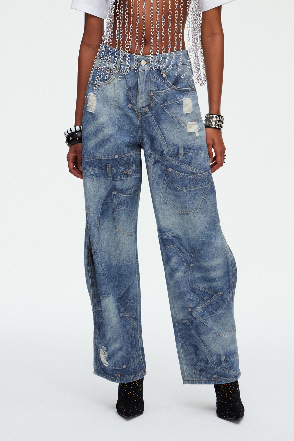 Madara Deconstruct Ripped Jeans