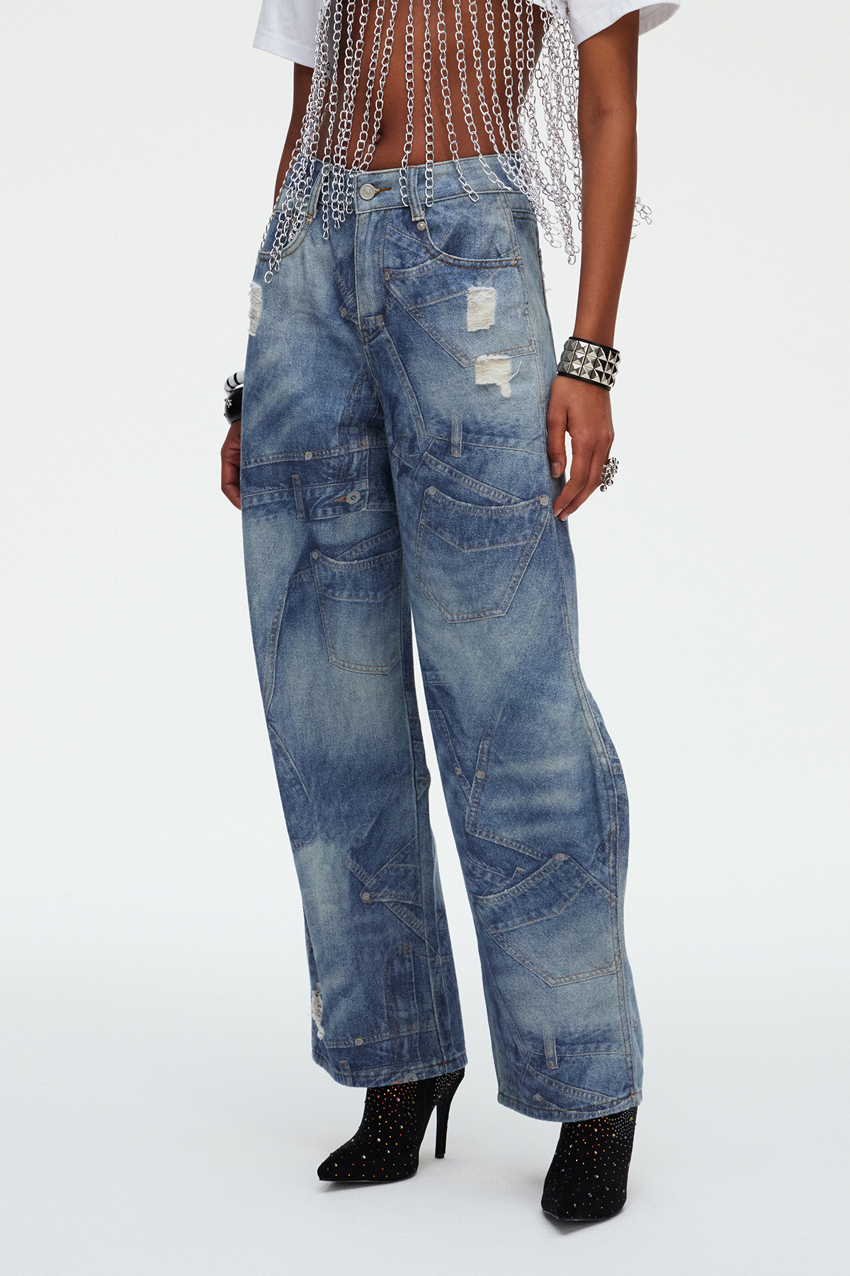 Madara Deconstruct Ripped Jeans