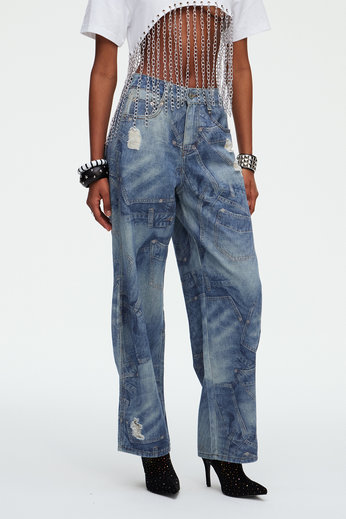 Madara Deconstruct Ripped Jeans