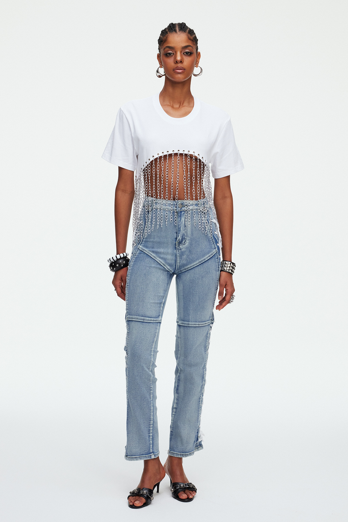Madchen Lace Up Jeans