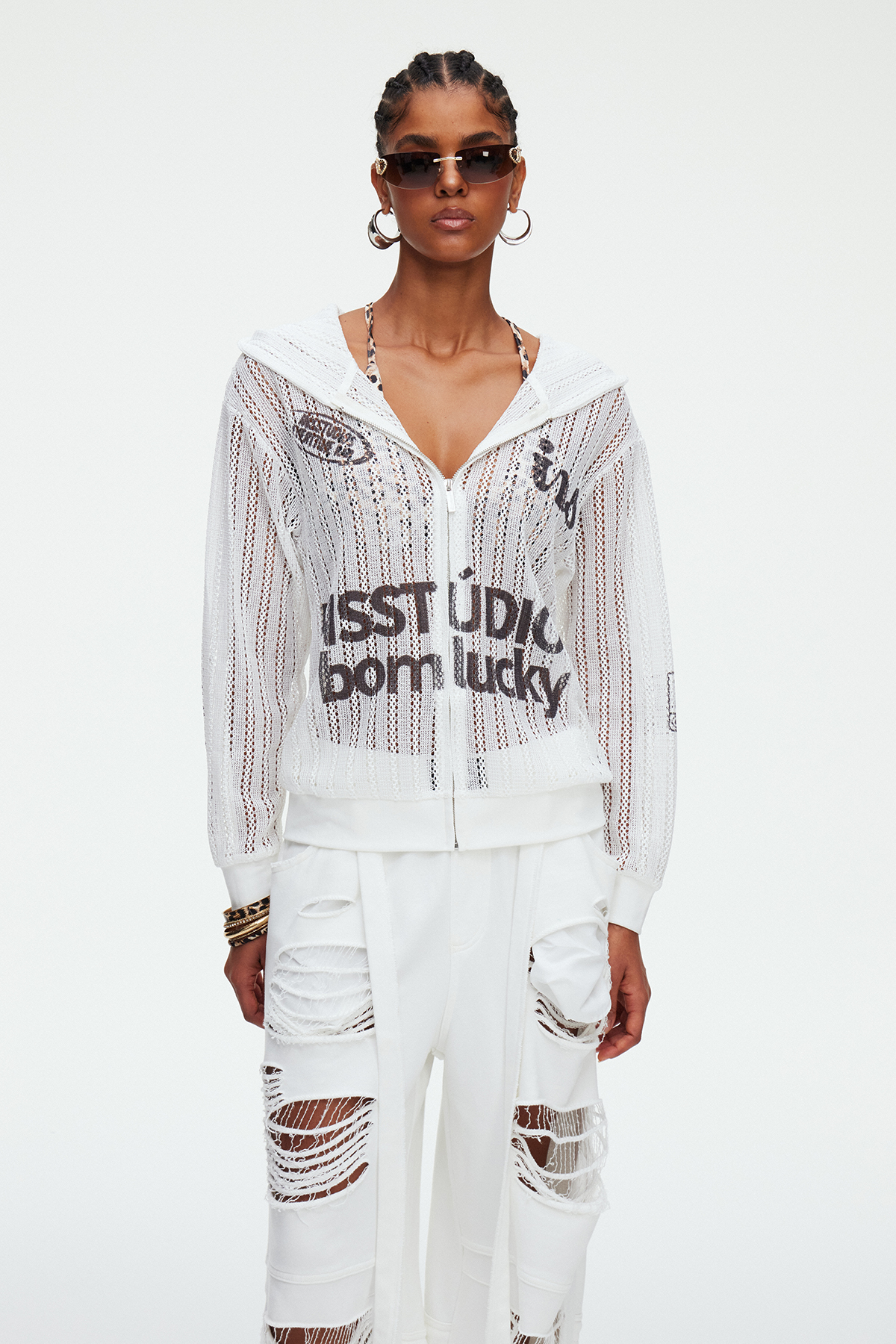 Maddalen Hooded Print Jacket