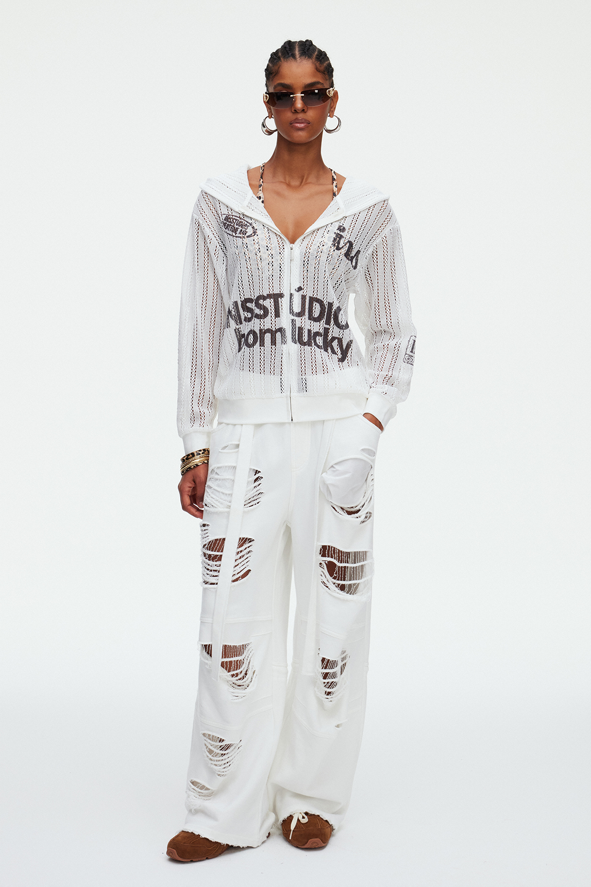 Maddalen Hooded Print Jacket