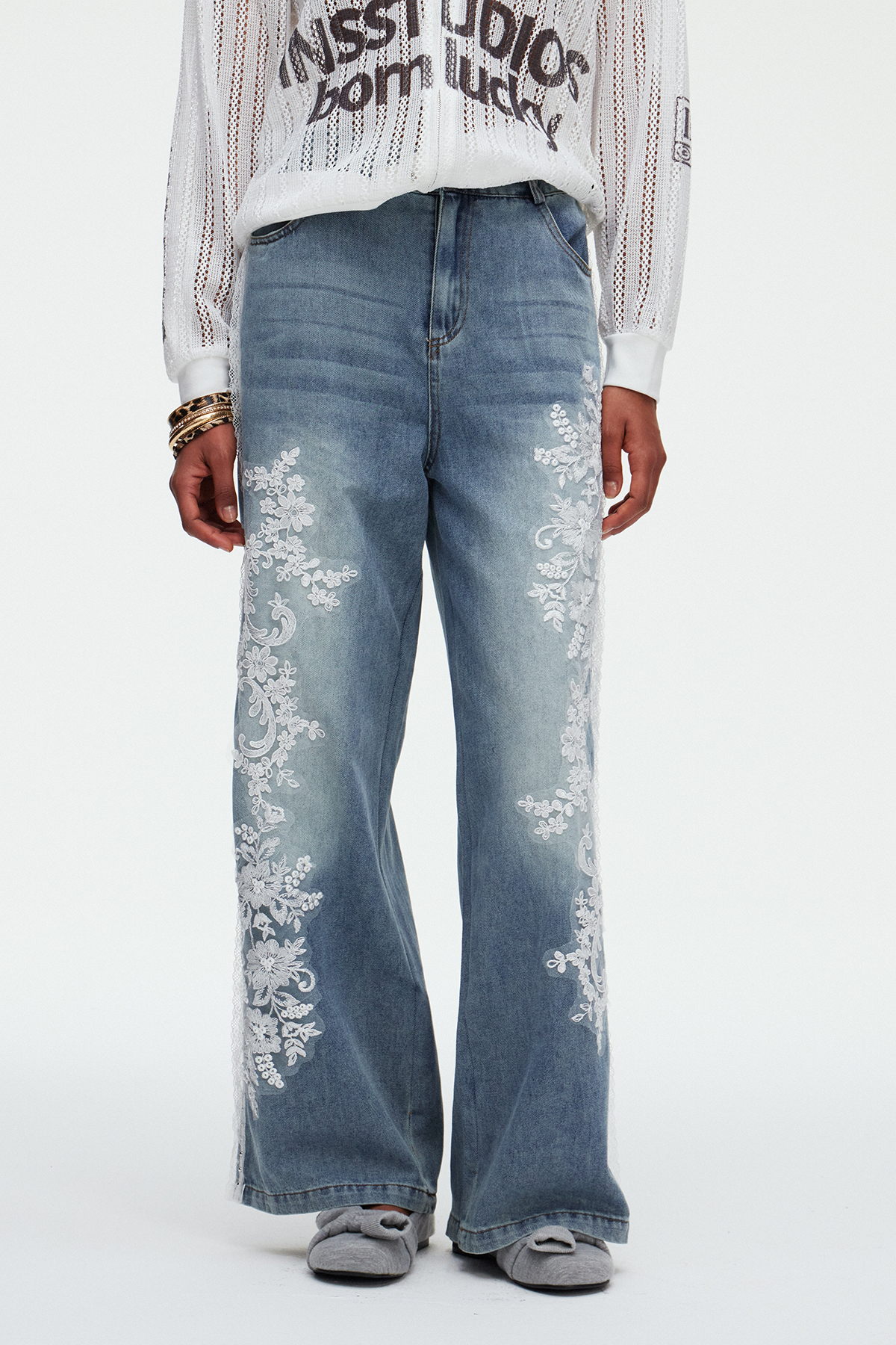 Maddalena Floral Lace Jeans