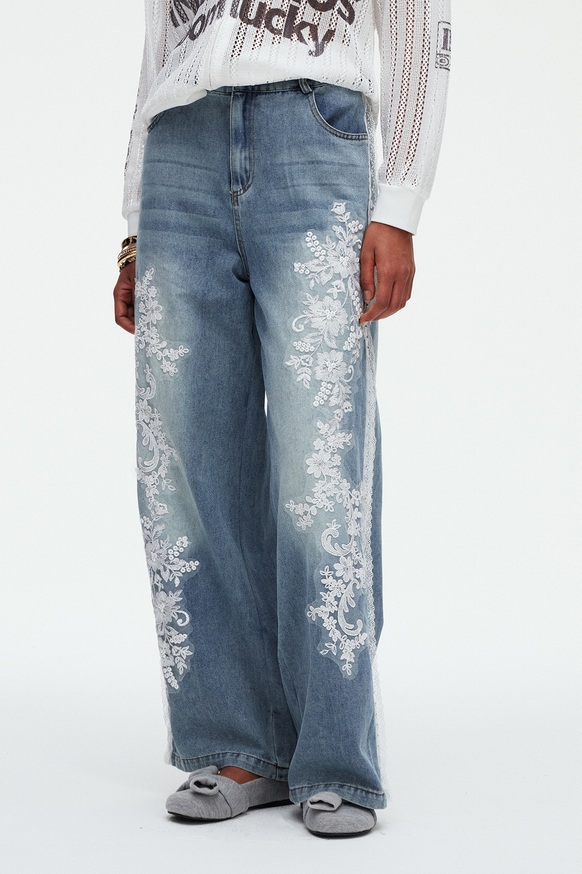 Maddalena Floral Lace Jeans