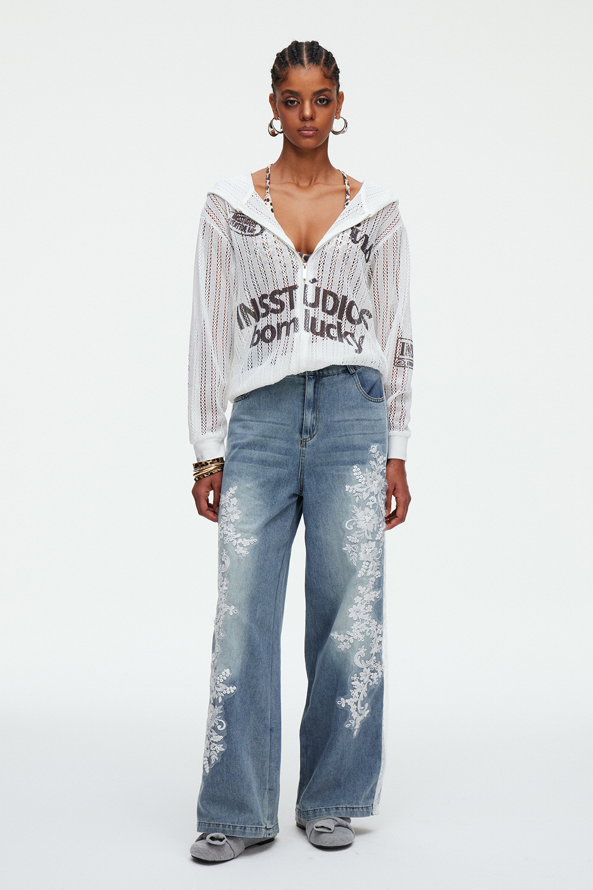 Maddalena Floral Lace Jeans