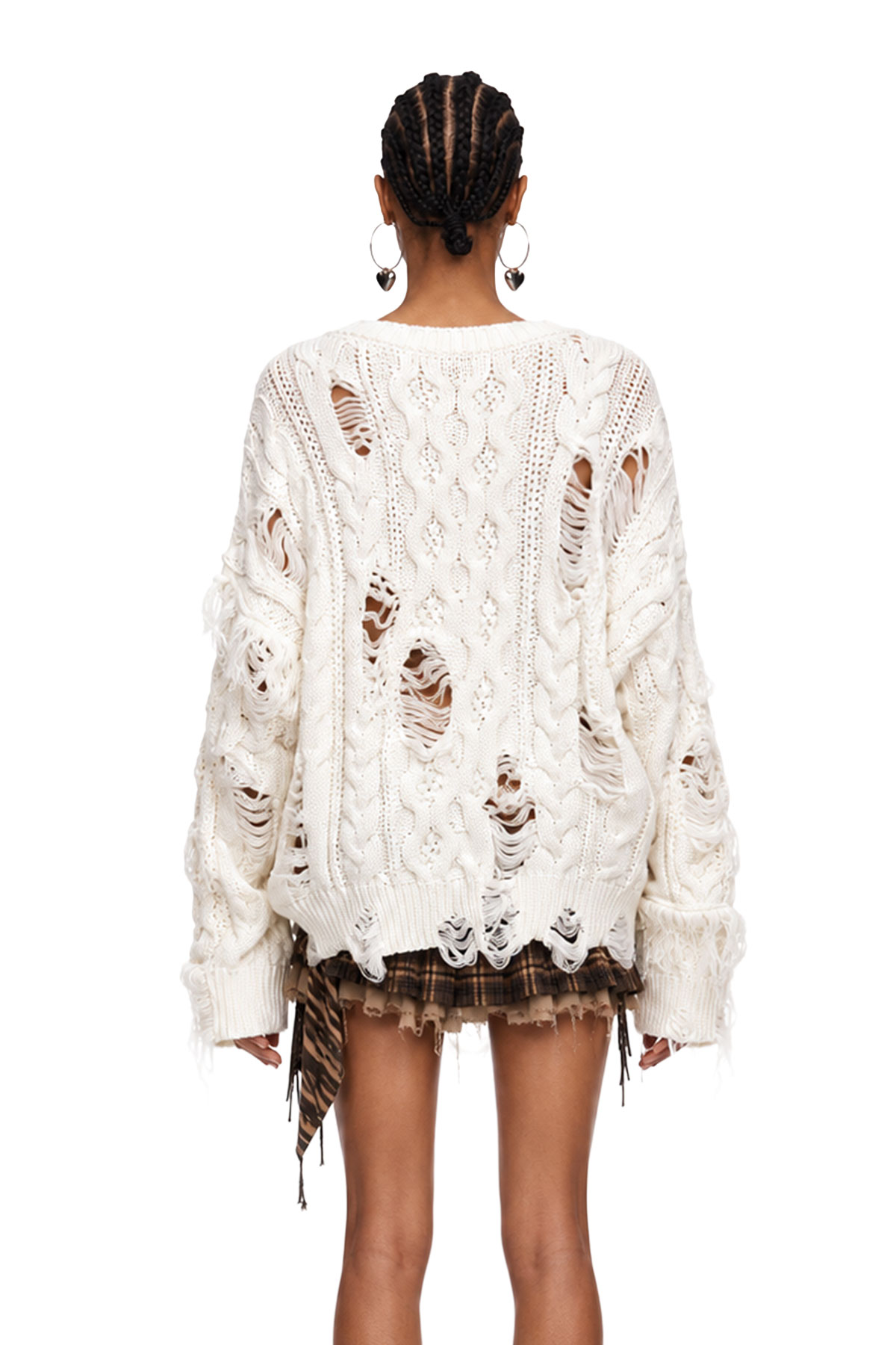 Maddox Embroidered Ripped Sweater